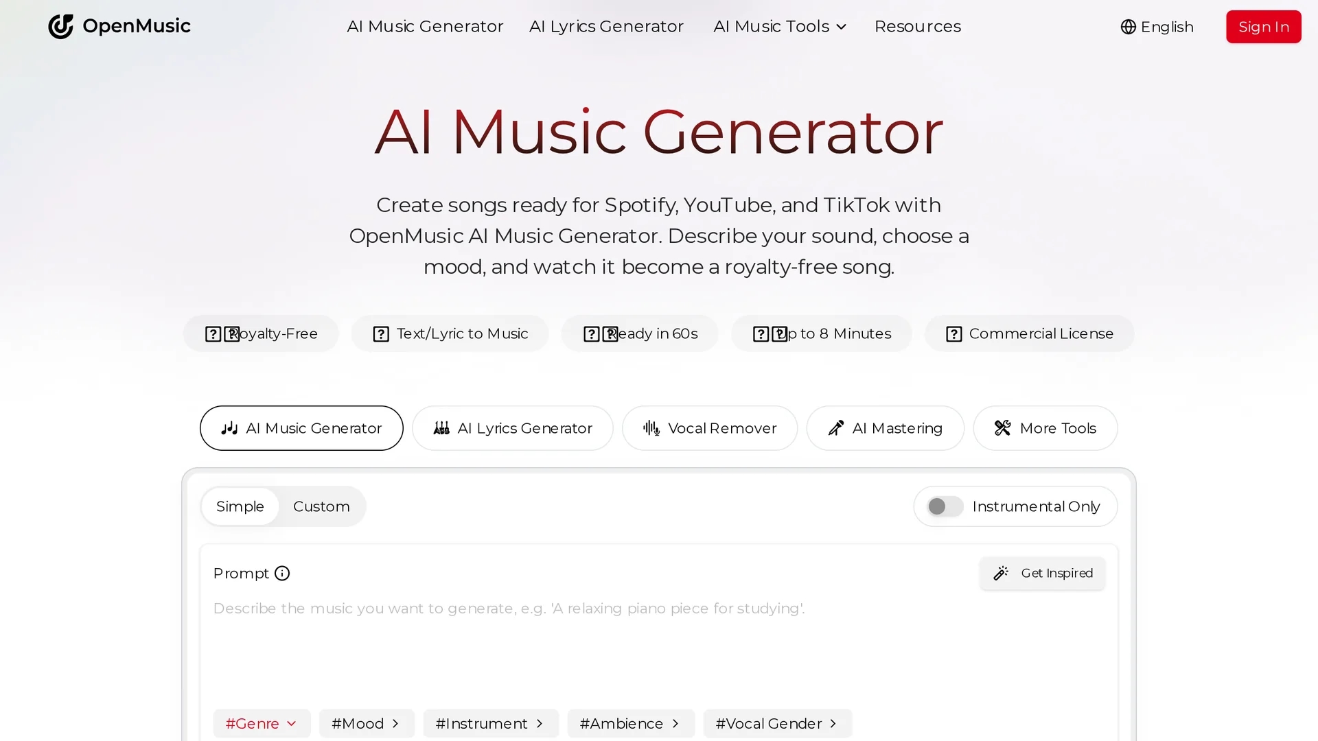 openmusic-ai homepage