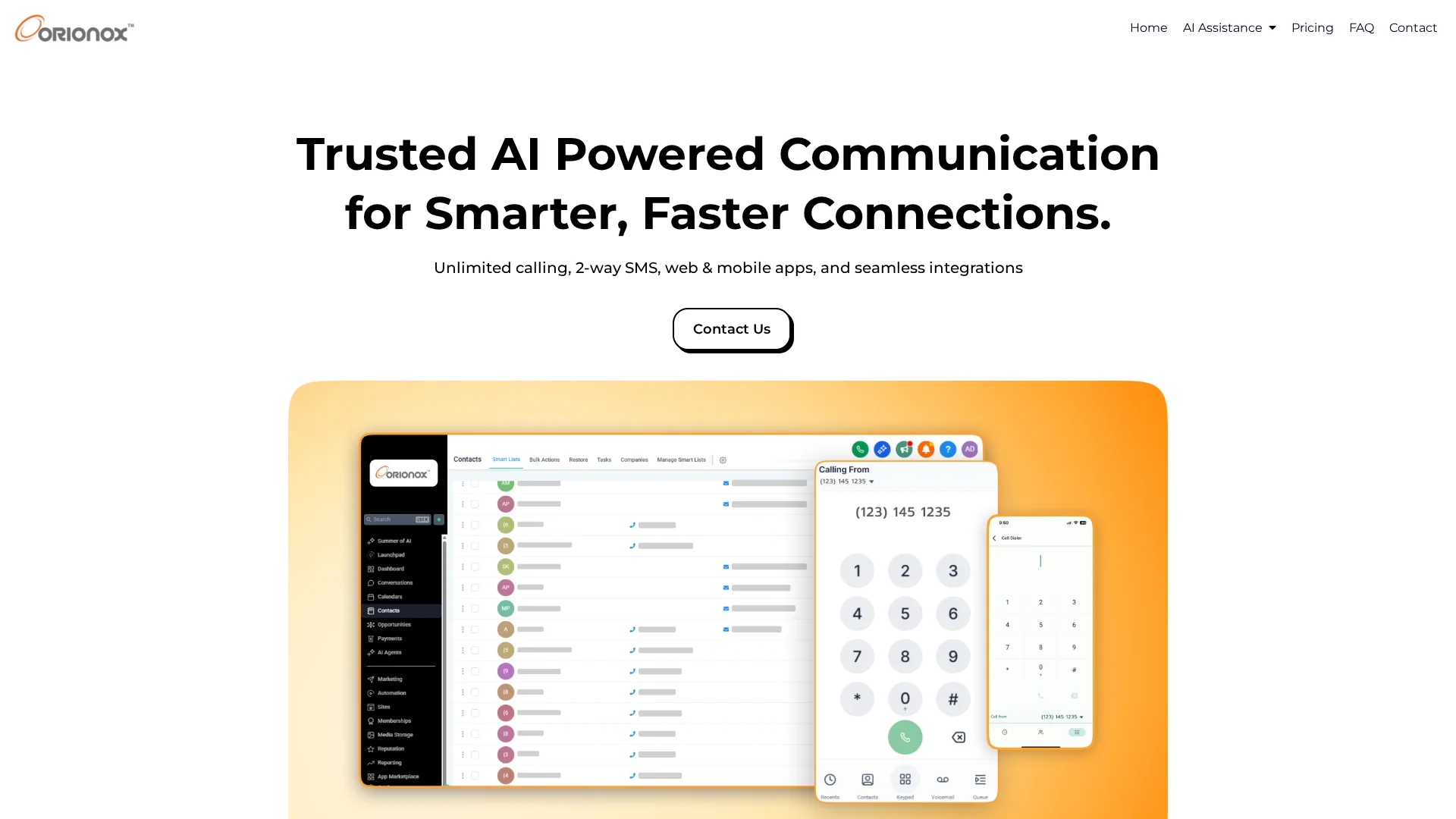orionox homepage
