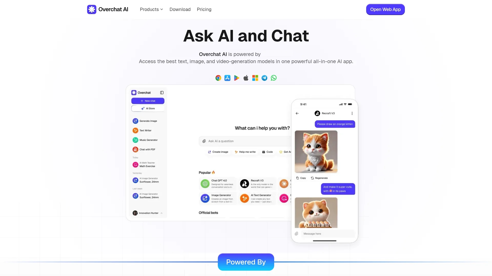 overchat homepage