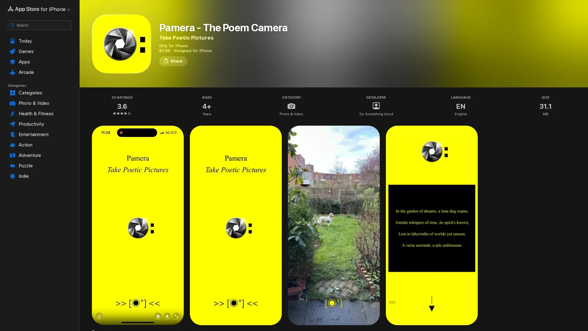 pamera-the-poem-camera homepage