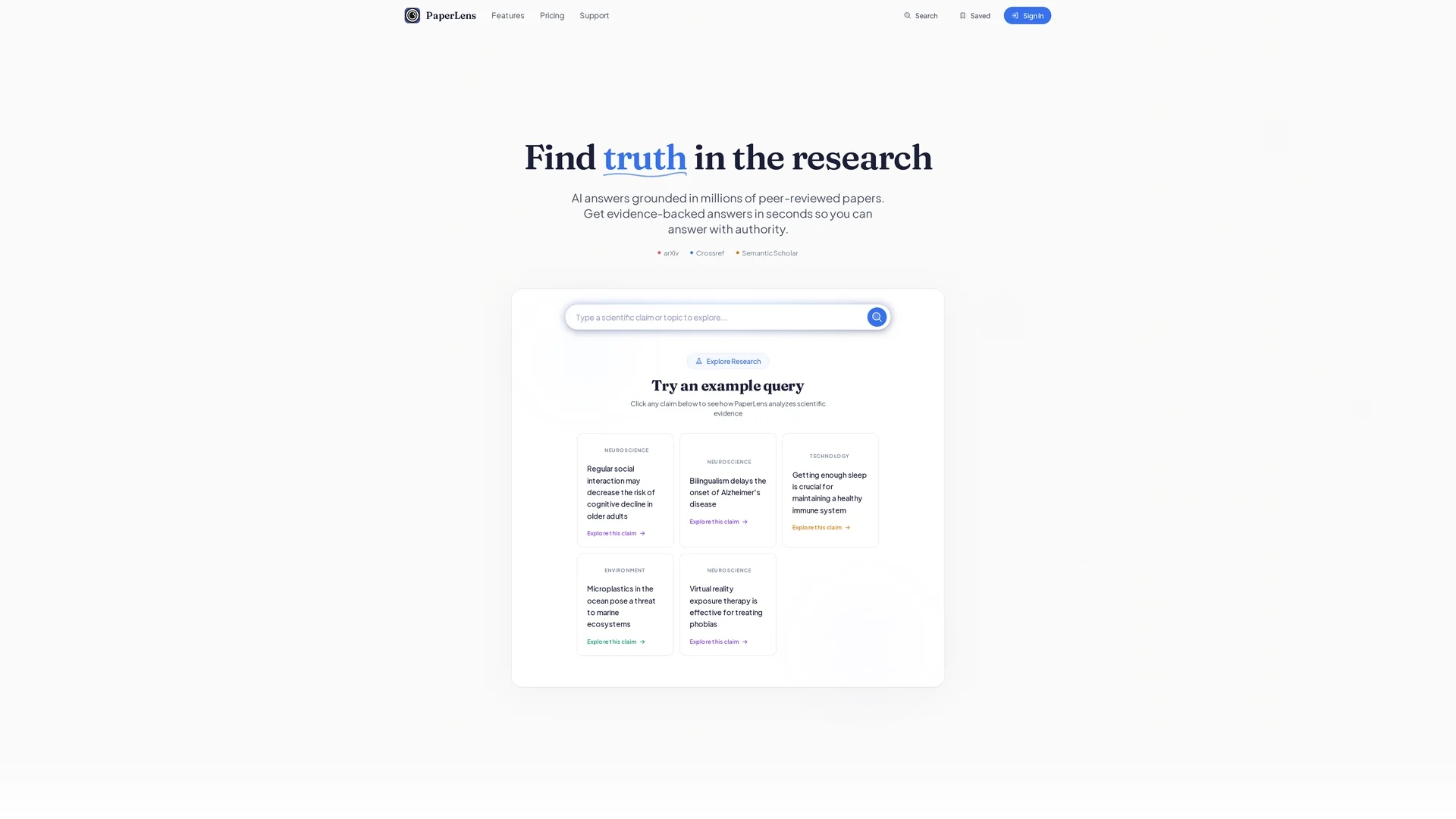paperlens homepage