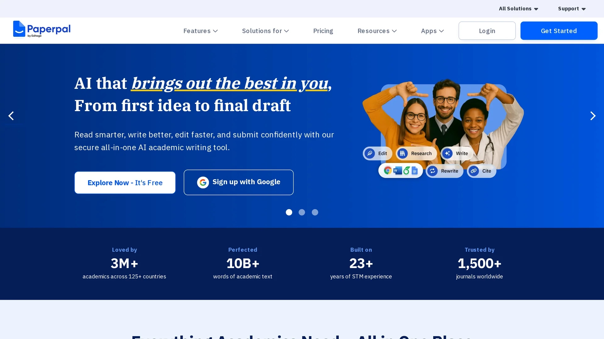 paperpal homepage