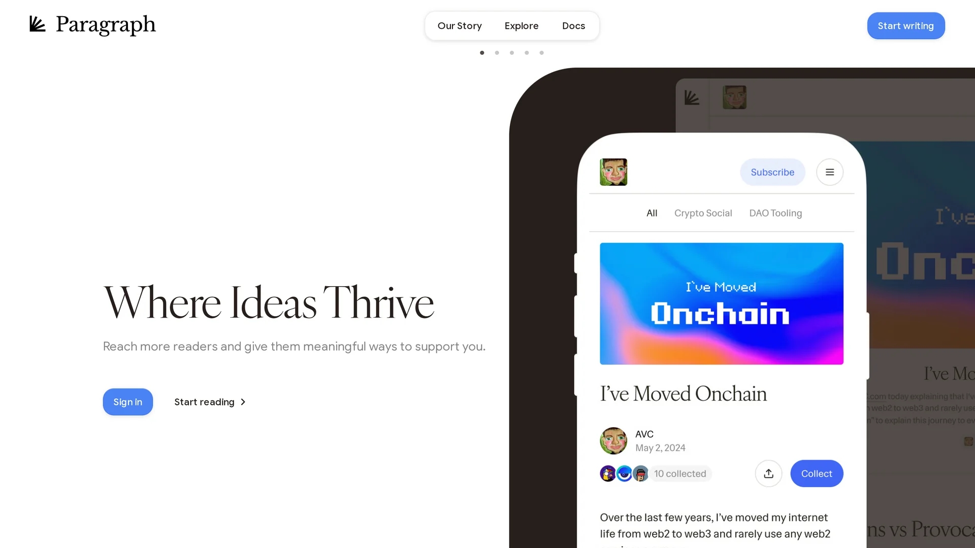 paragraph homepage