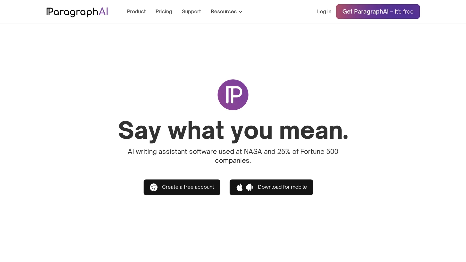paragraphai homepage