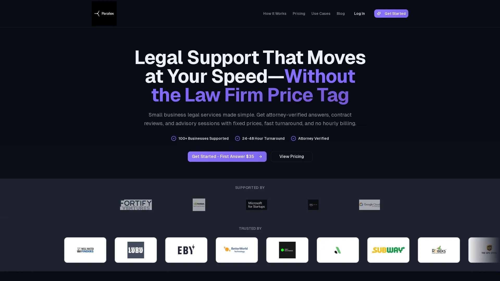 paralex-ai homepage