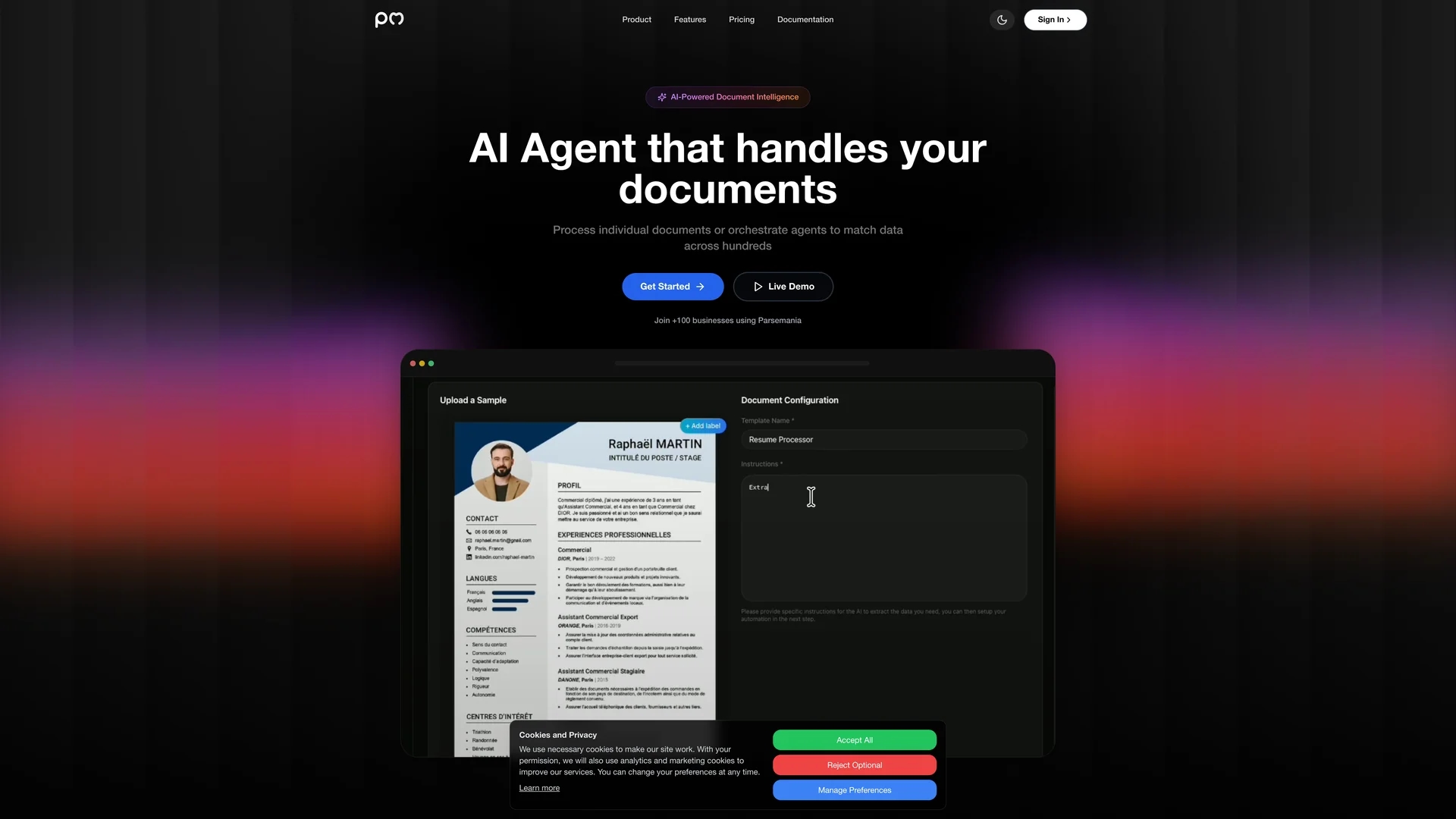 parsemania-com homepage