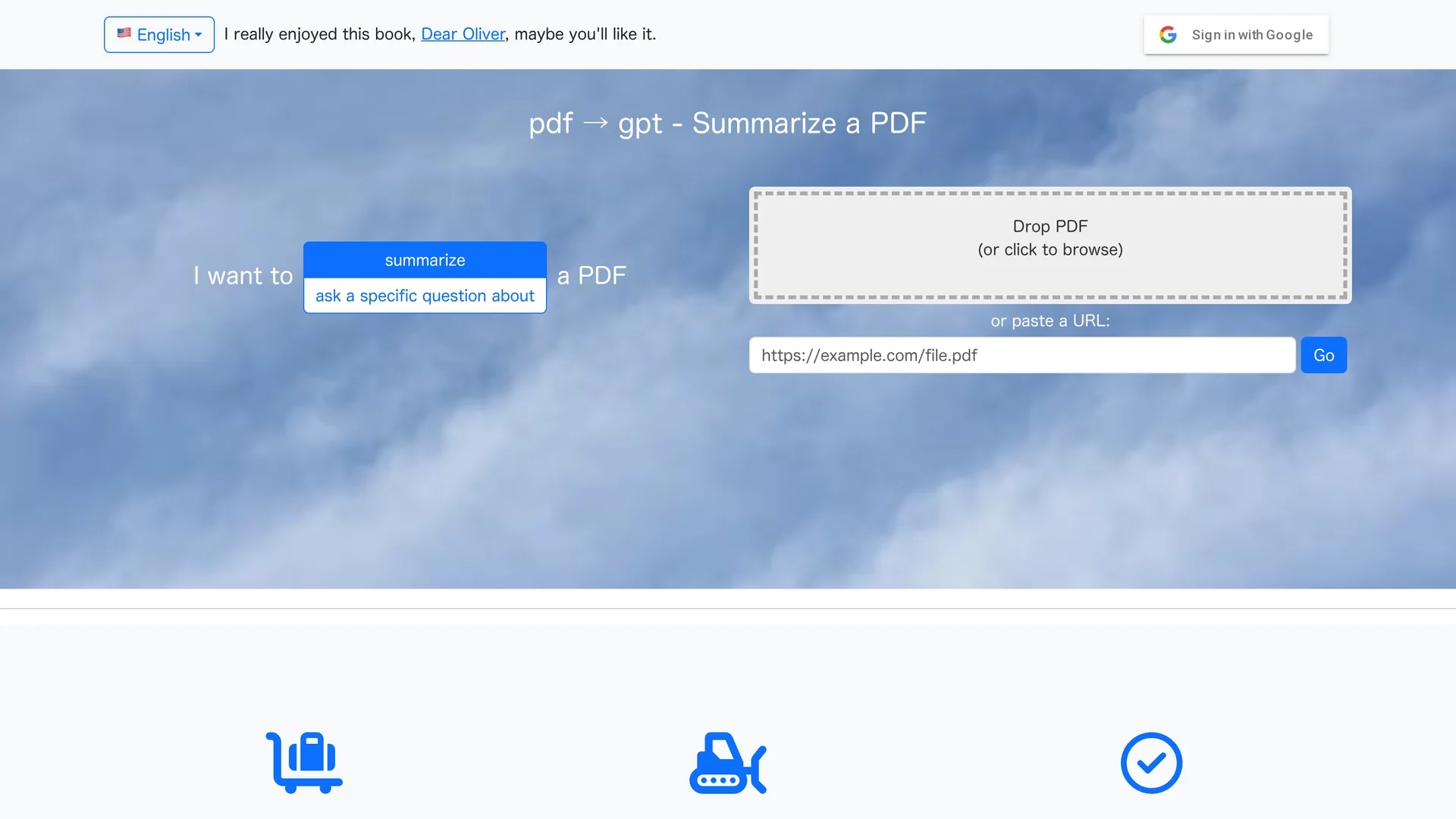 pdf2gpt homepage
