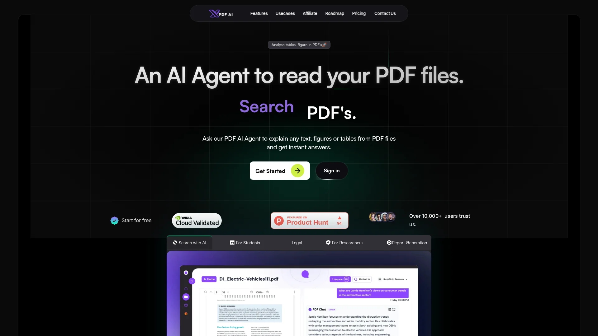 pdfchat homepage