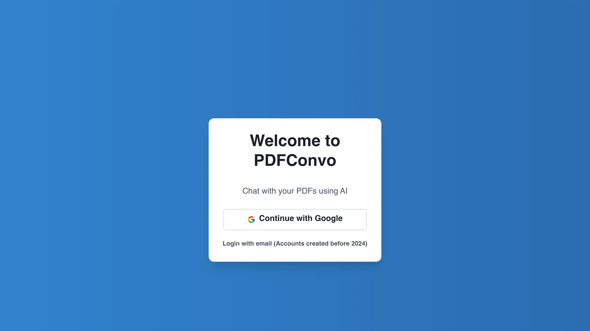 pdfconvo-chat-with-your-pdf homepage