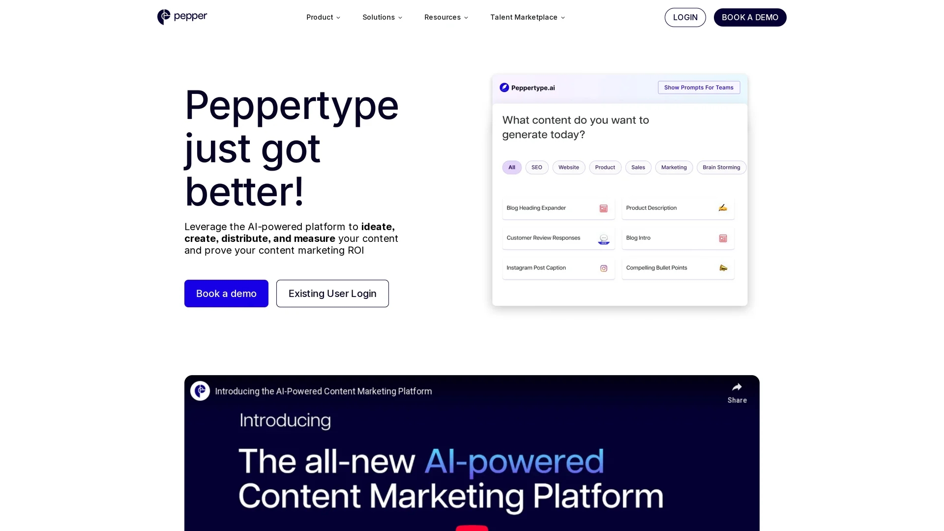 peppertype-ai homepage