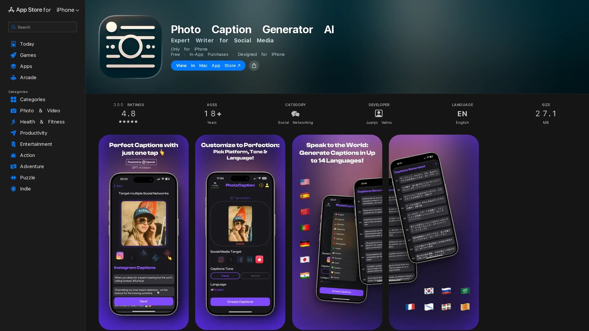 photocaption-ai homepage