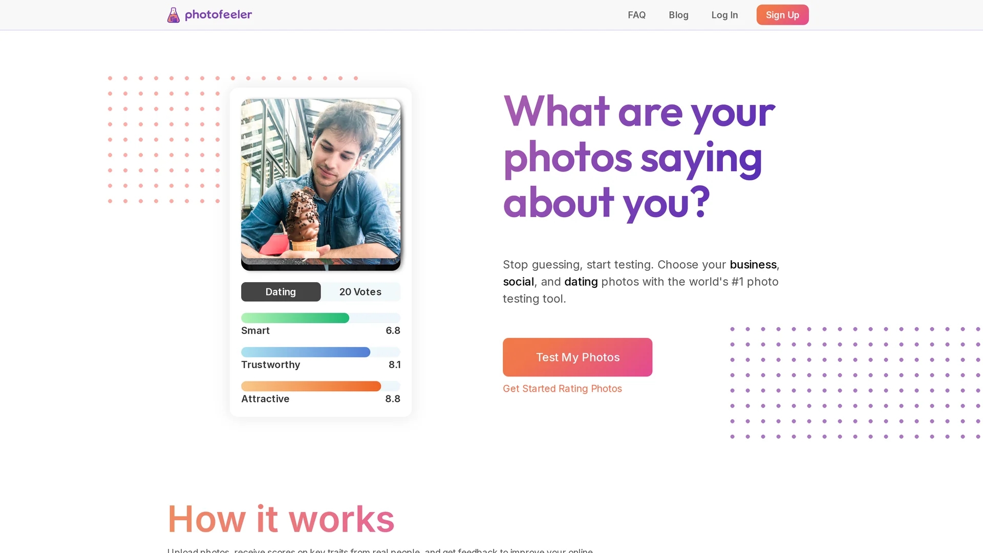 photofeeler homepage