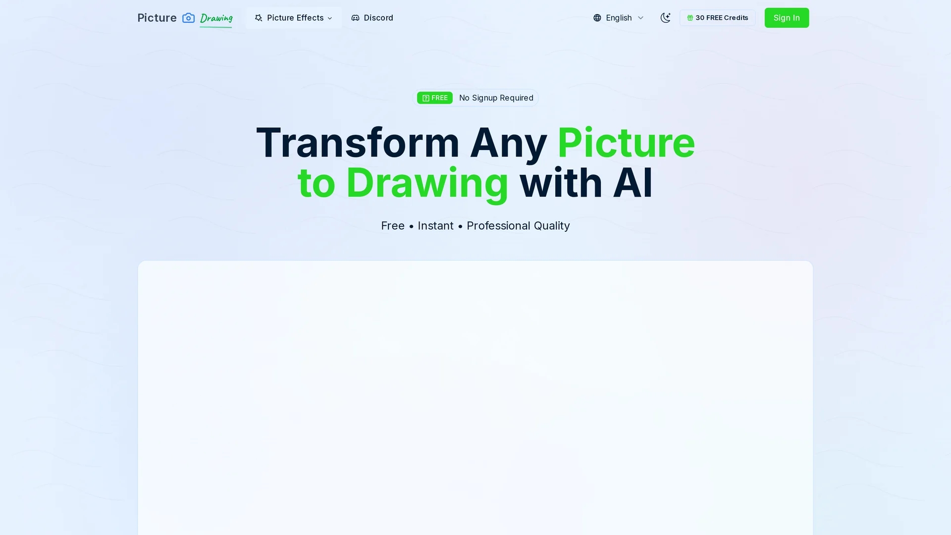 picture-to-drawing homepage