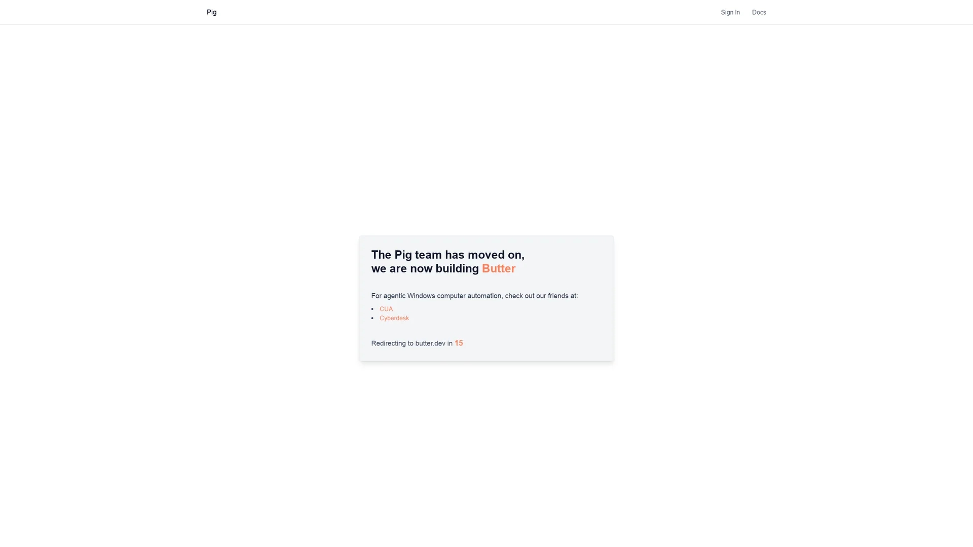 pig homepage