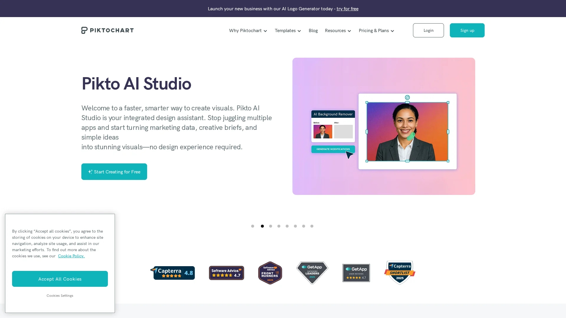 piktochart homepage