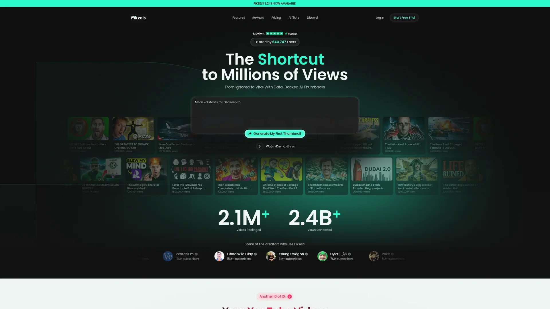 pikzels homepage