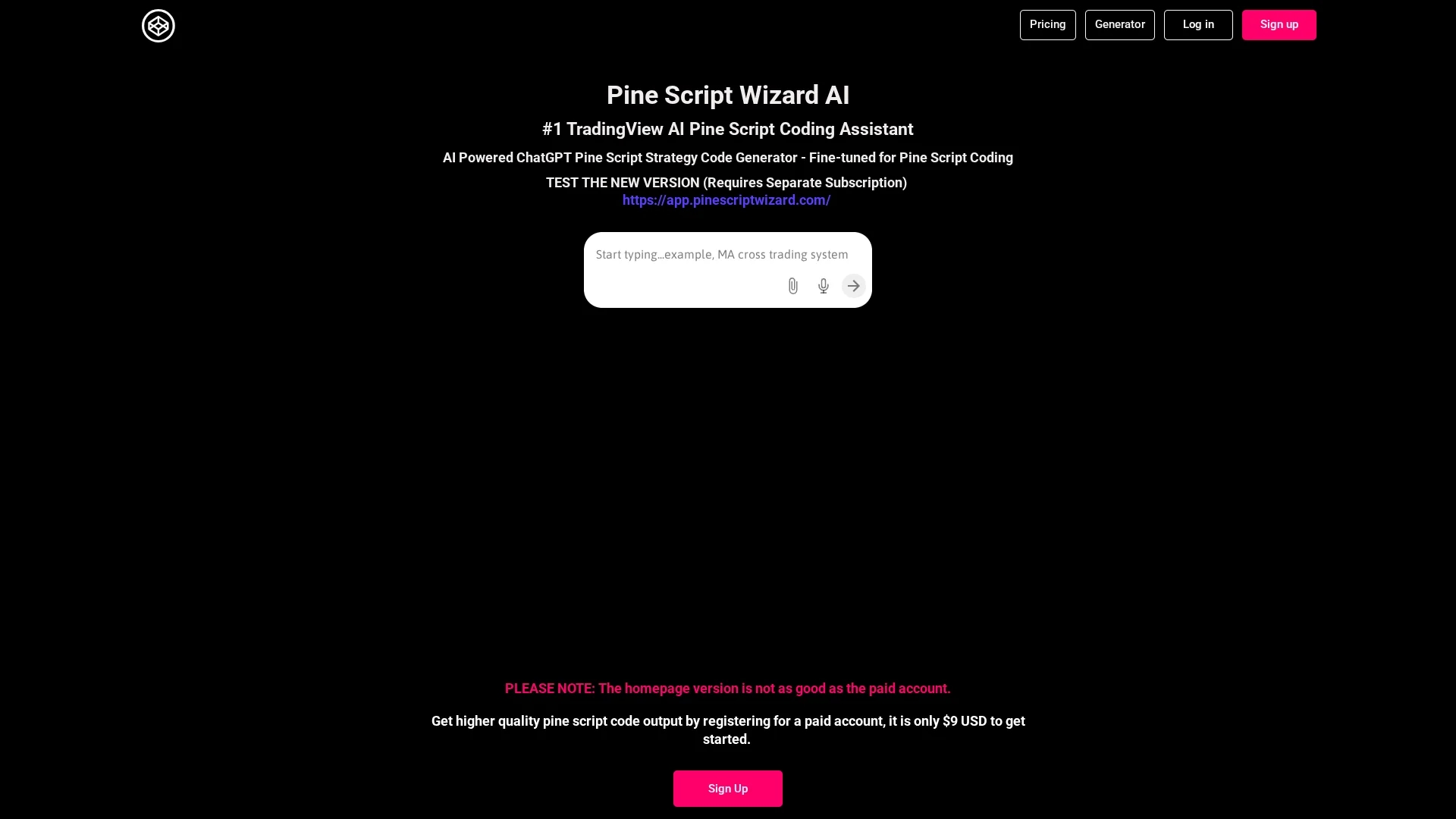 pine-script-wizard-ai homepage