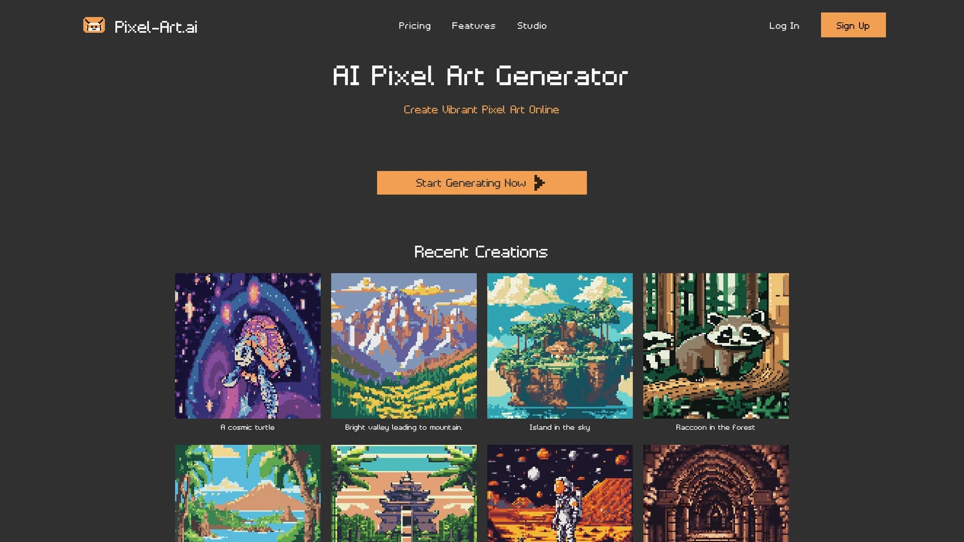 pixel-art-ai homepage