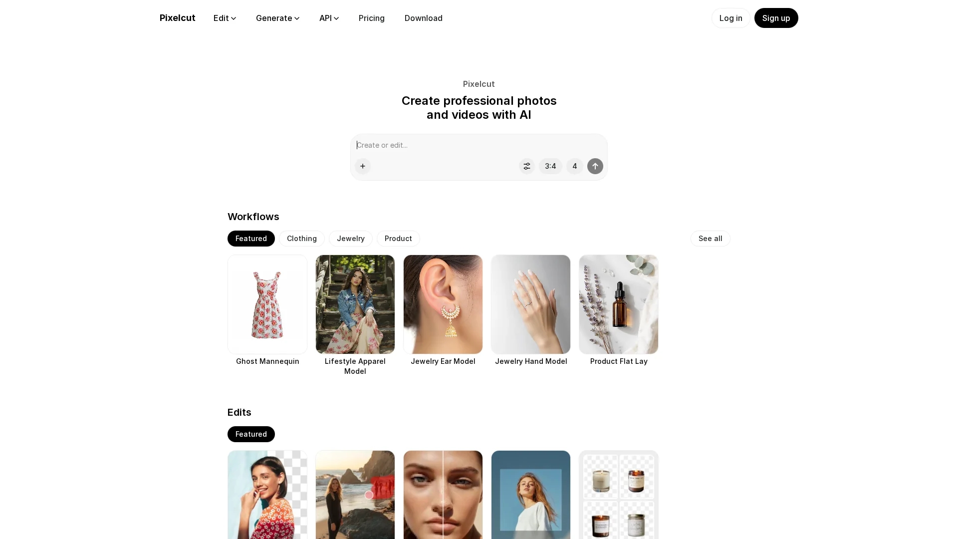 pixelcut homepage