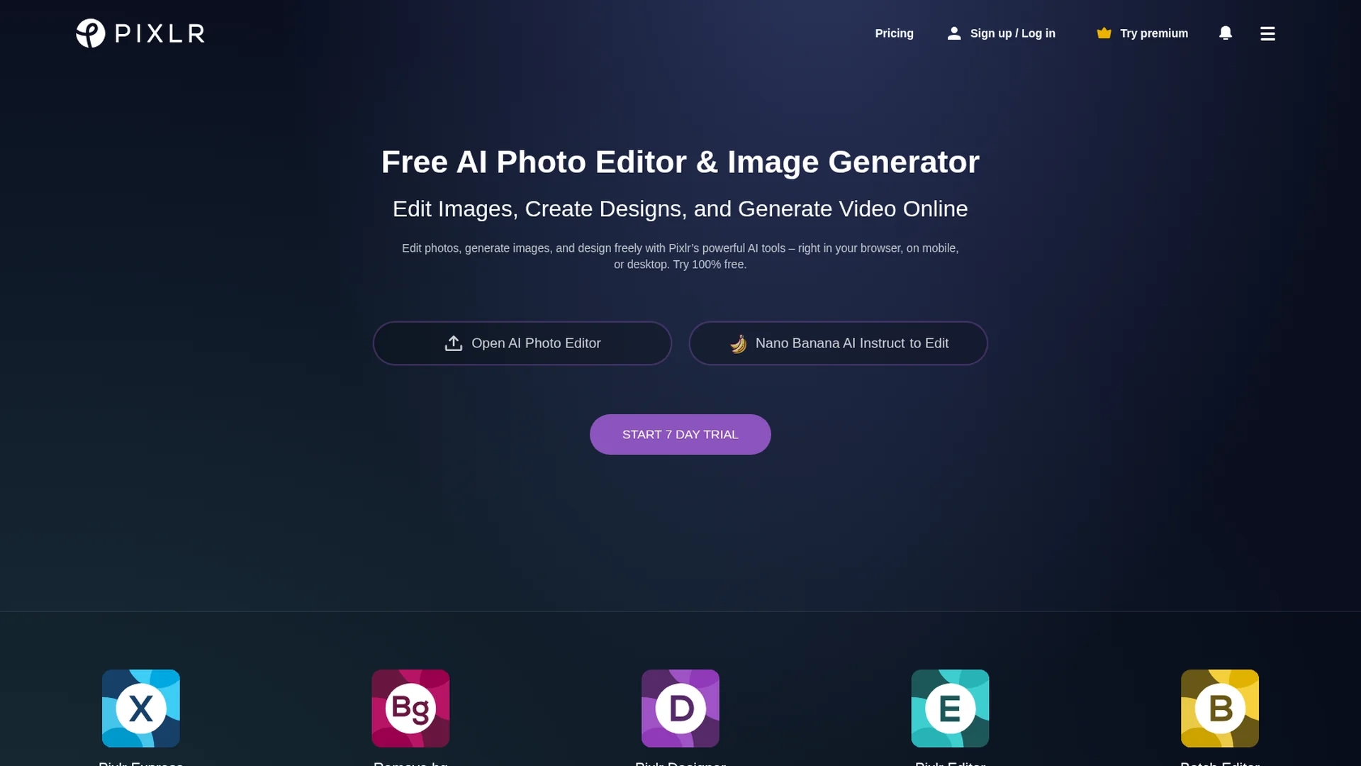 pixlr homepage