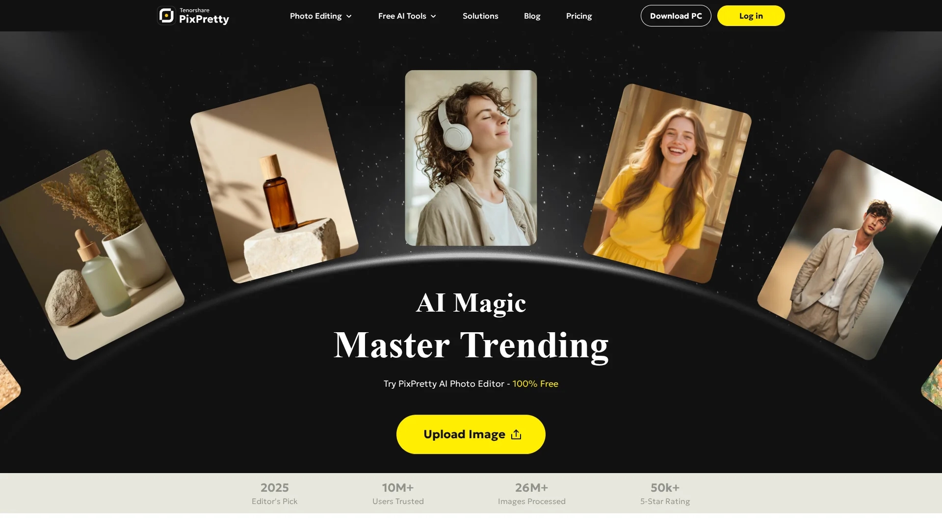 pixpretty-ai-photo-editor homepage