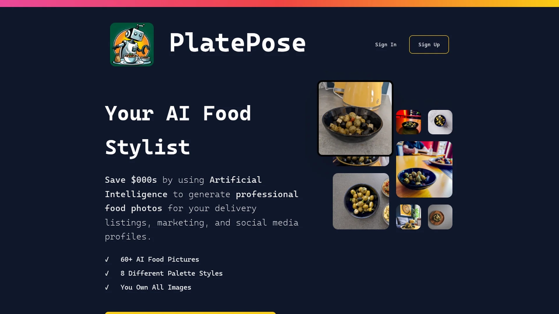 platepose homepage