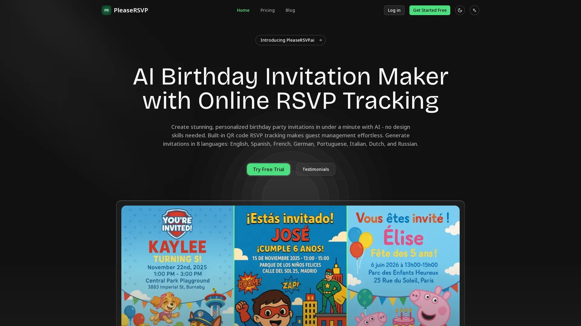 pleasersvp-ai homepage
