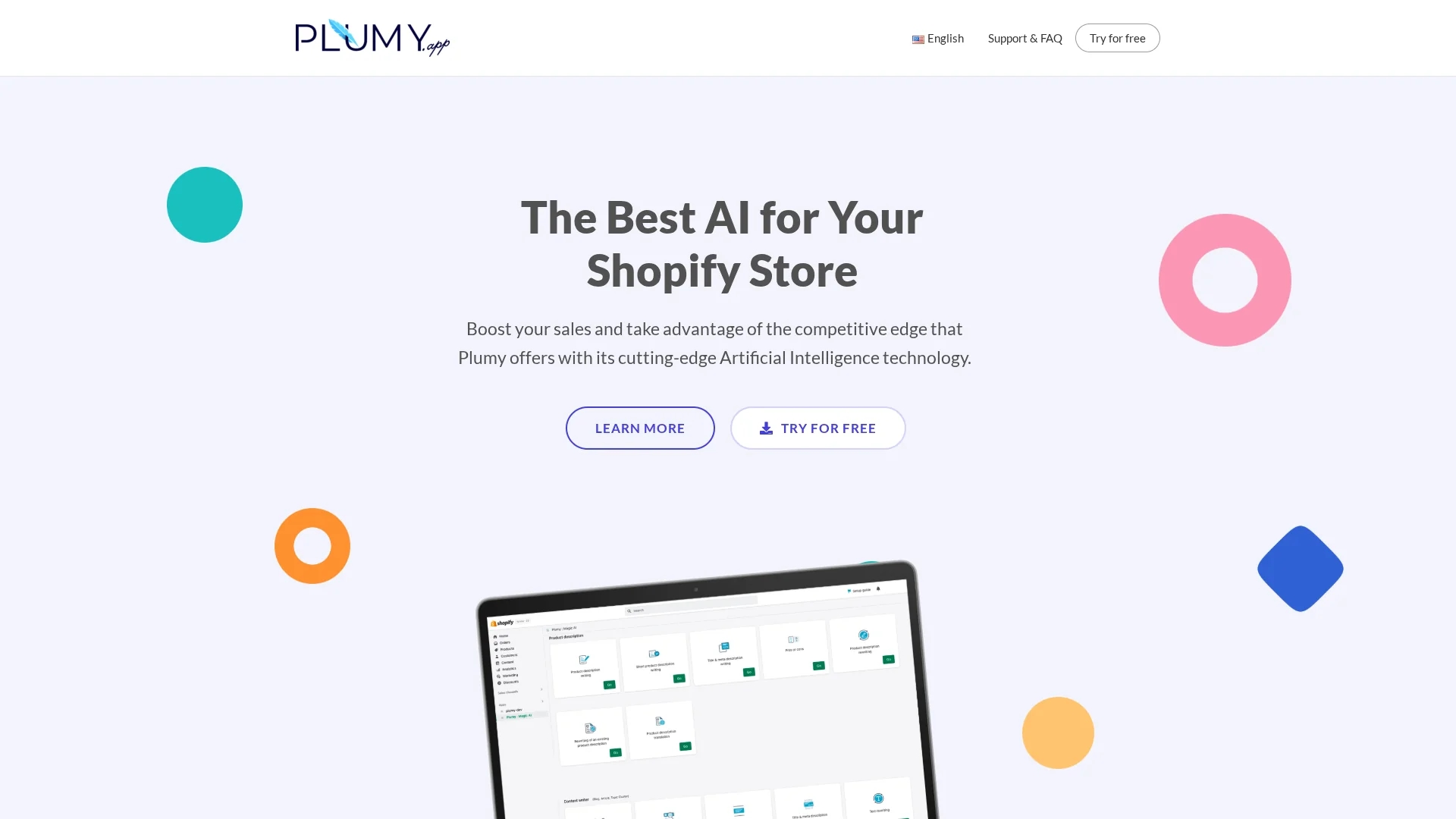 plumy homepage