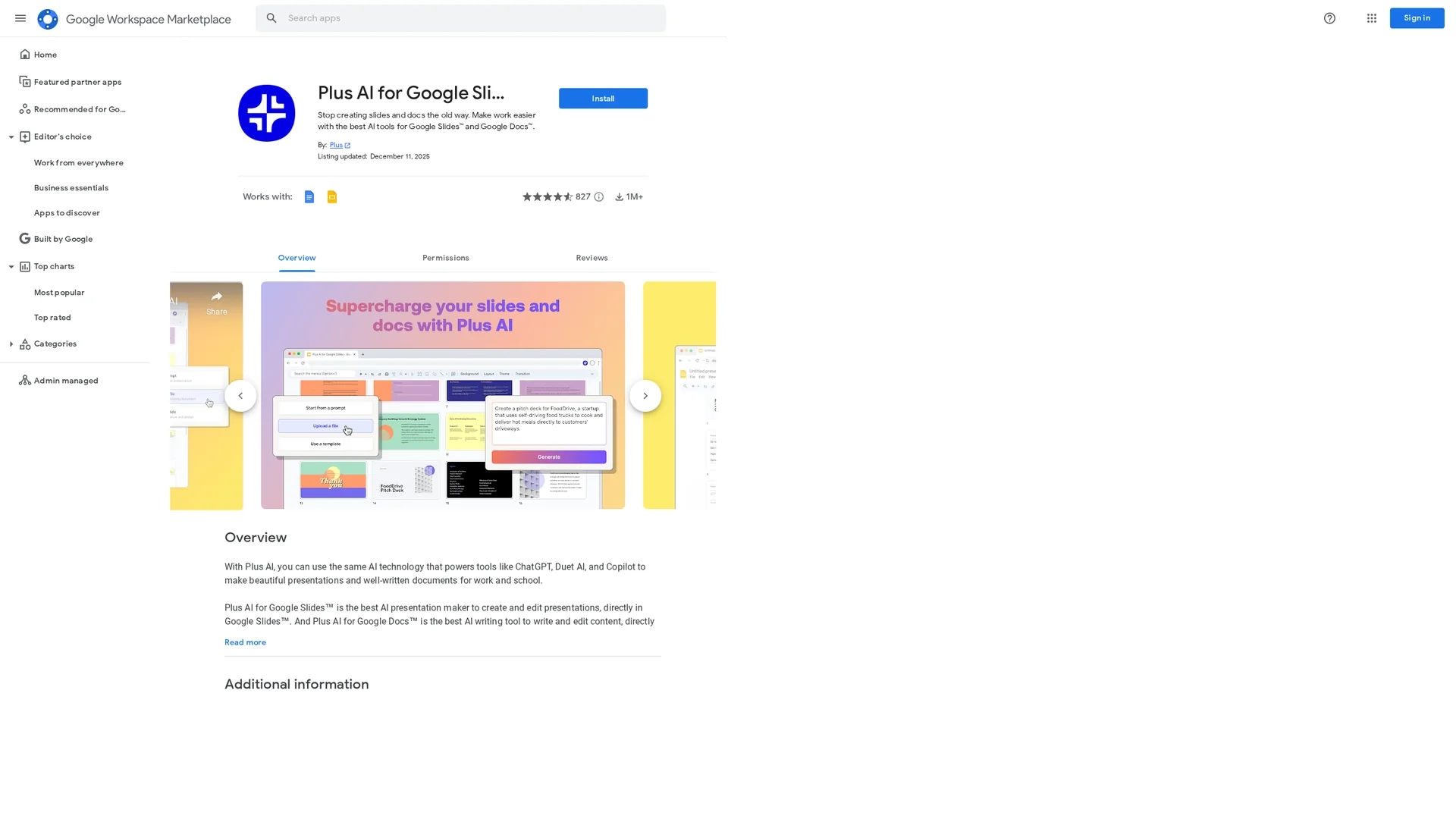 plus-ai-for-google-slides homepage