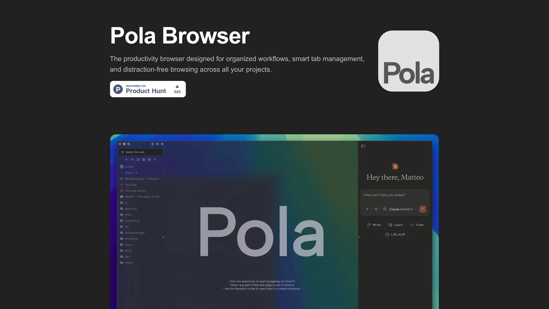 pola-browser homepage