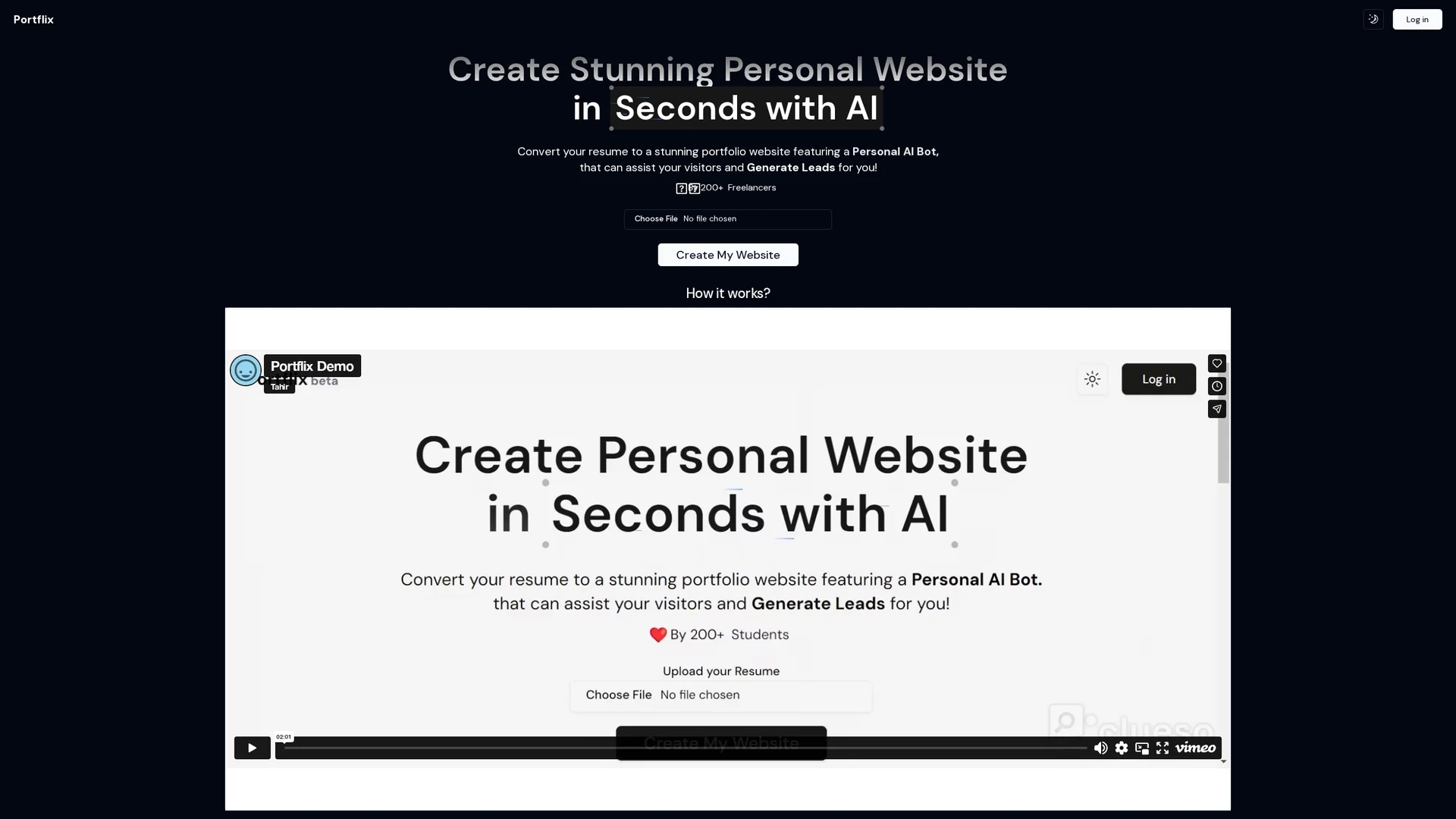portflix homepage