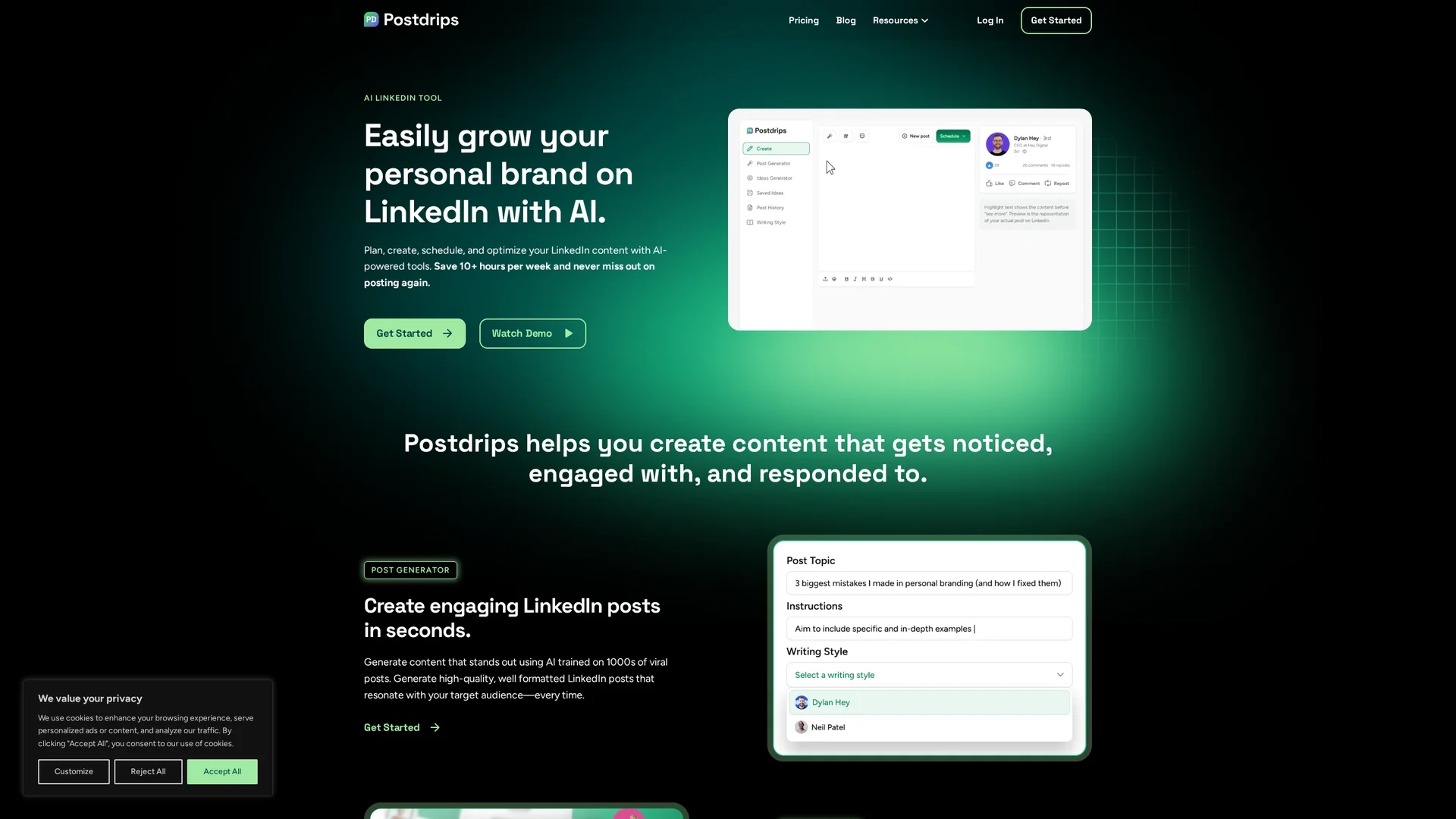 postdrips homepage
