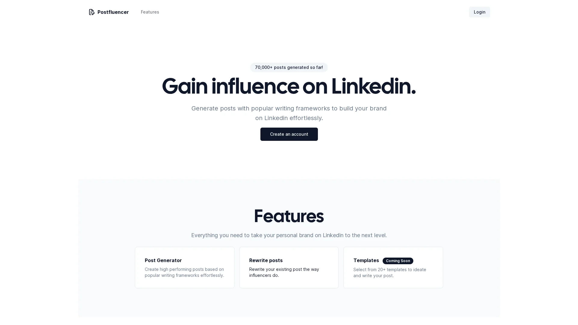 postfluencer homepage