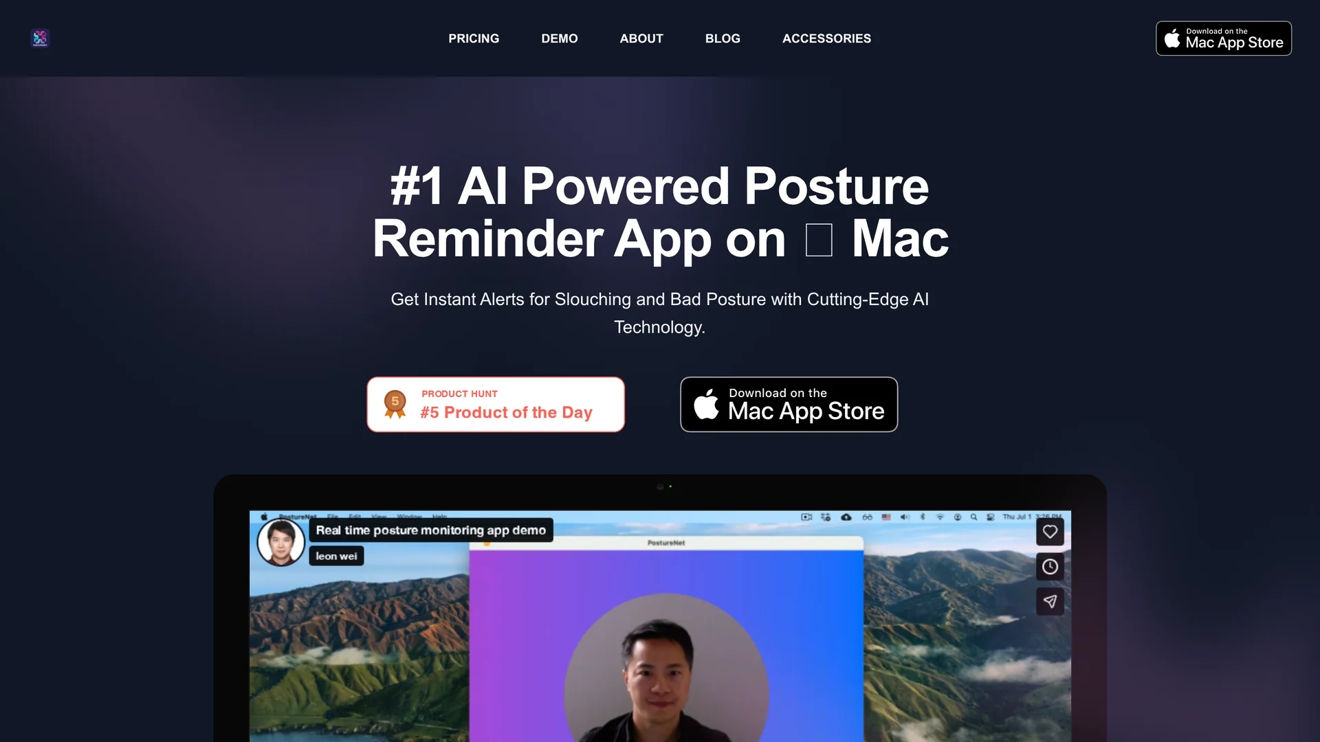 posture-reminder-app homepage