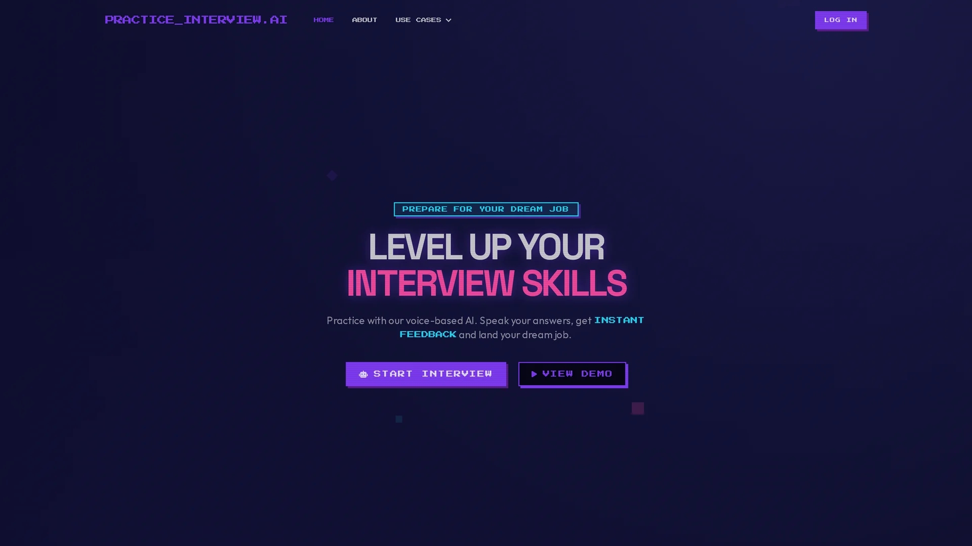 practiceinterview-ai homepage