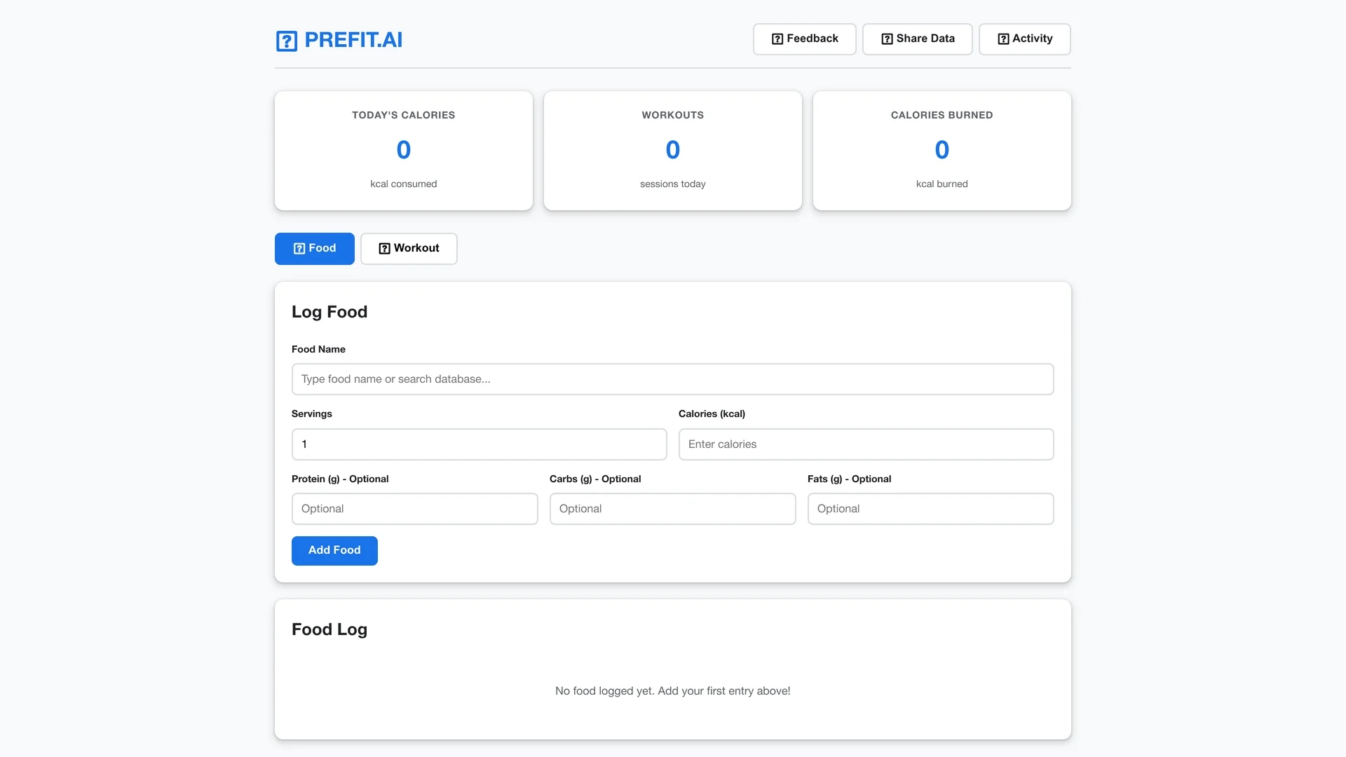 prefit-ai homepage