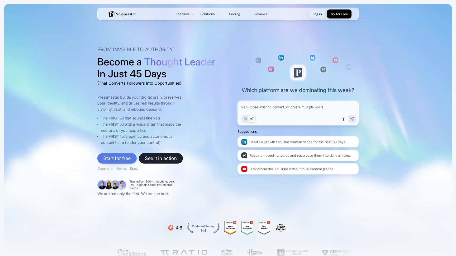 pressmaster-ai homepage