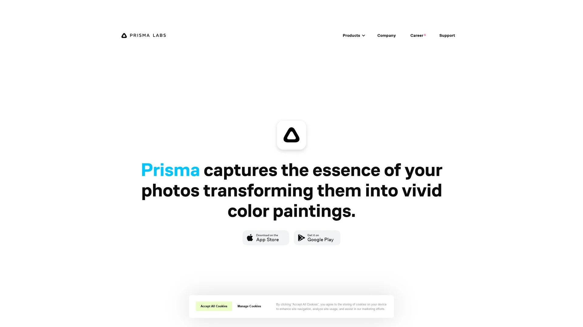 prisma homepage