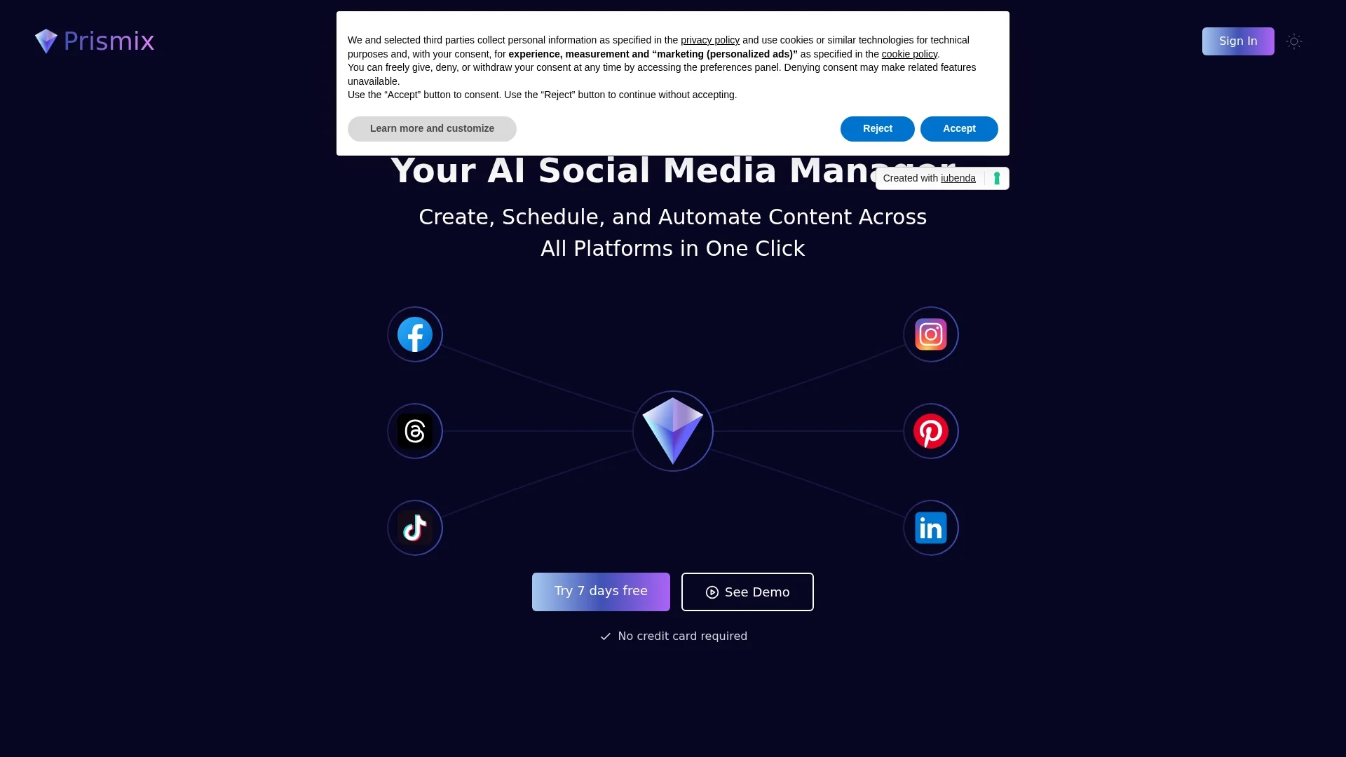 prismix homepage