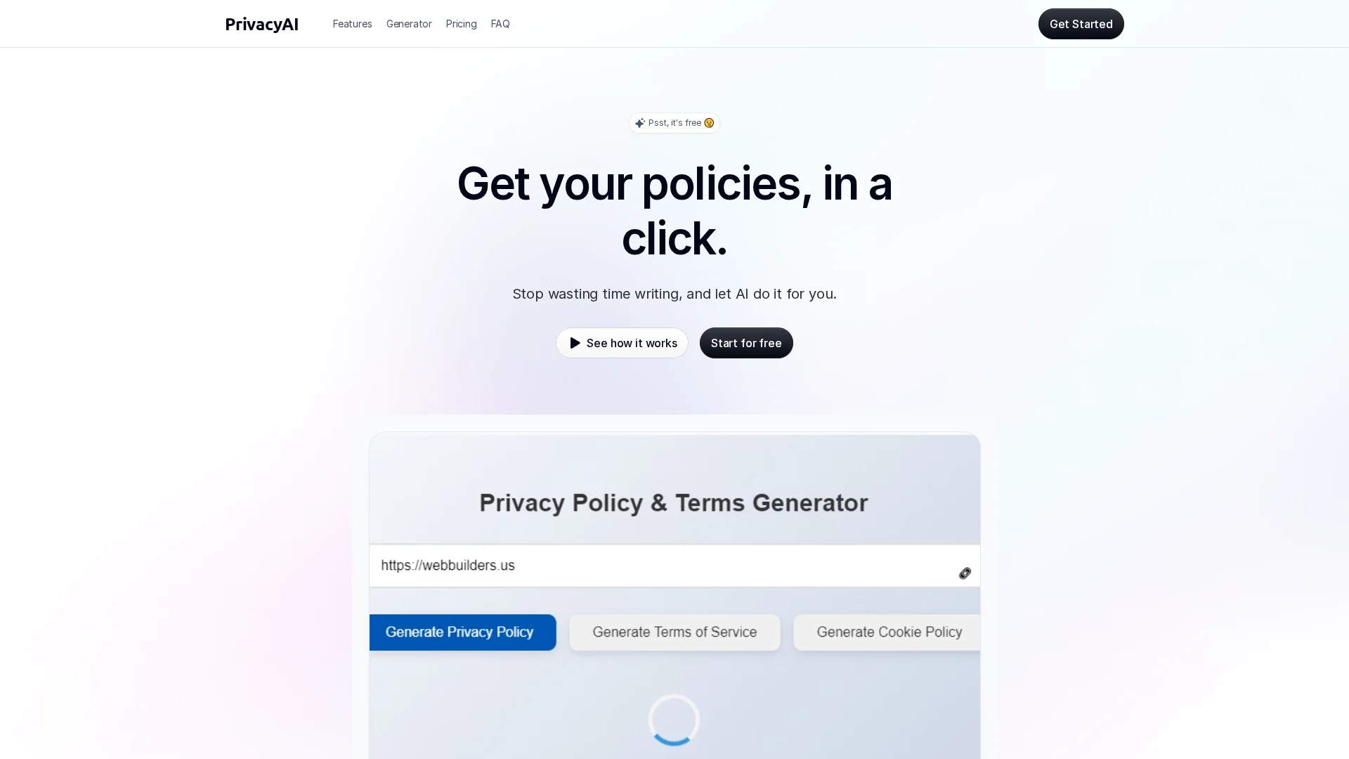 privacyai homepage