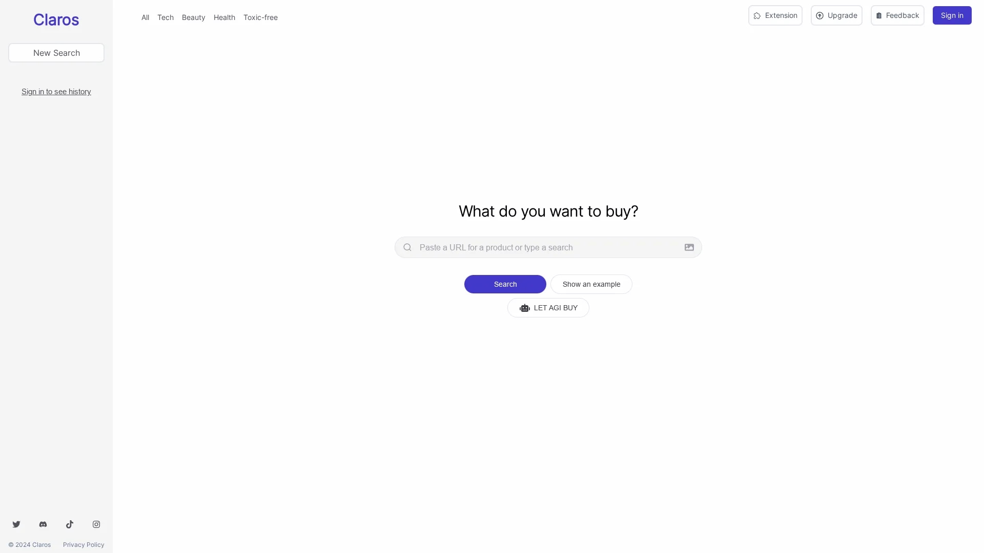 productbot homepage