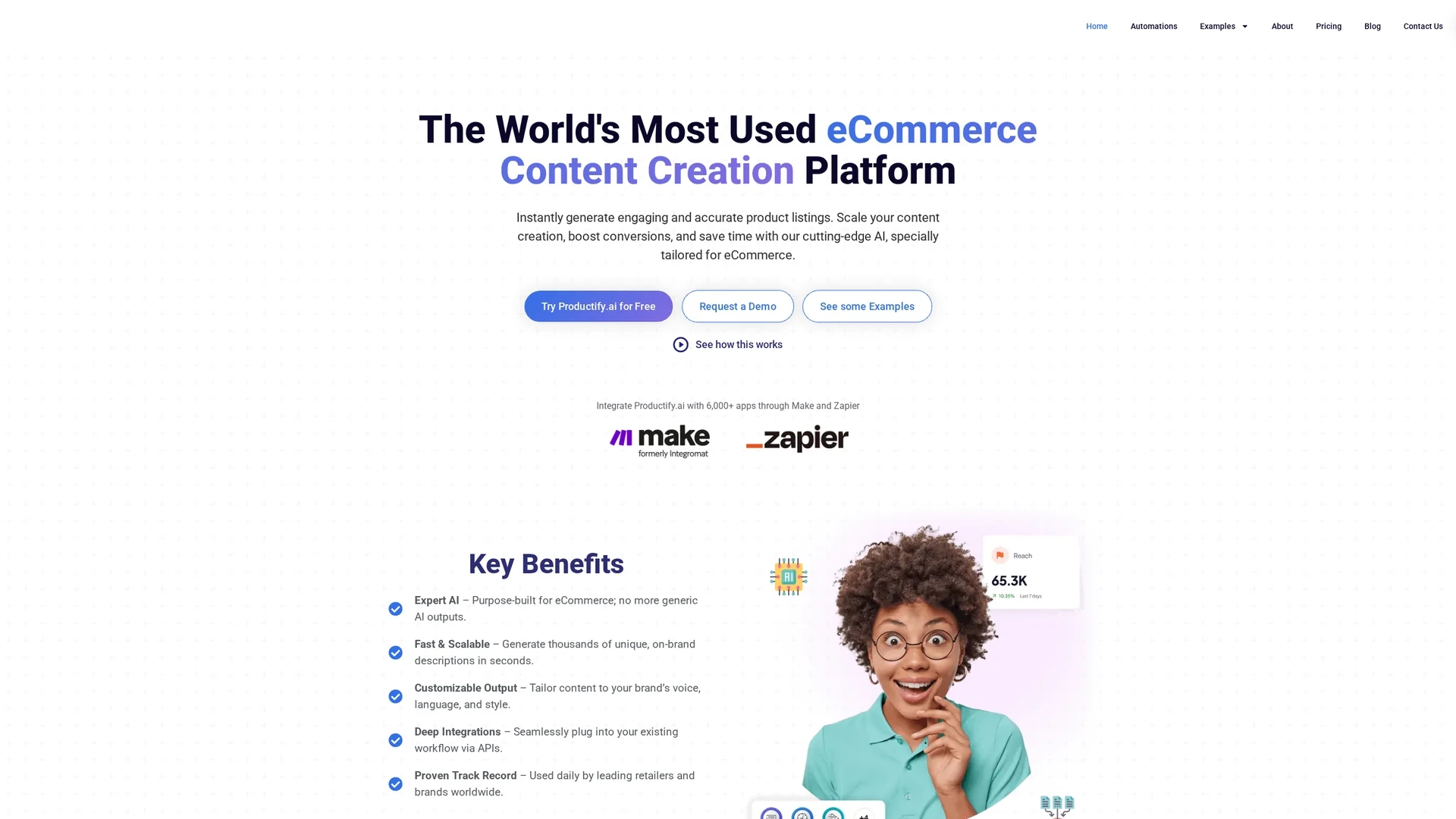productify-ai homepage