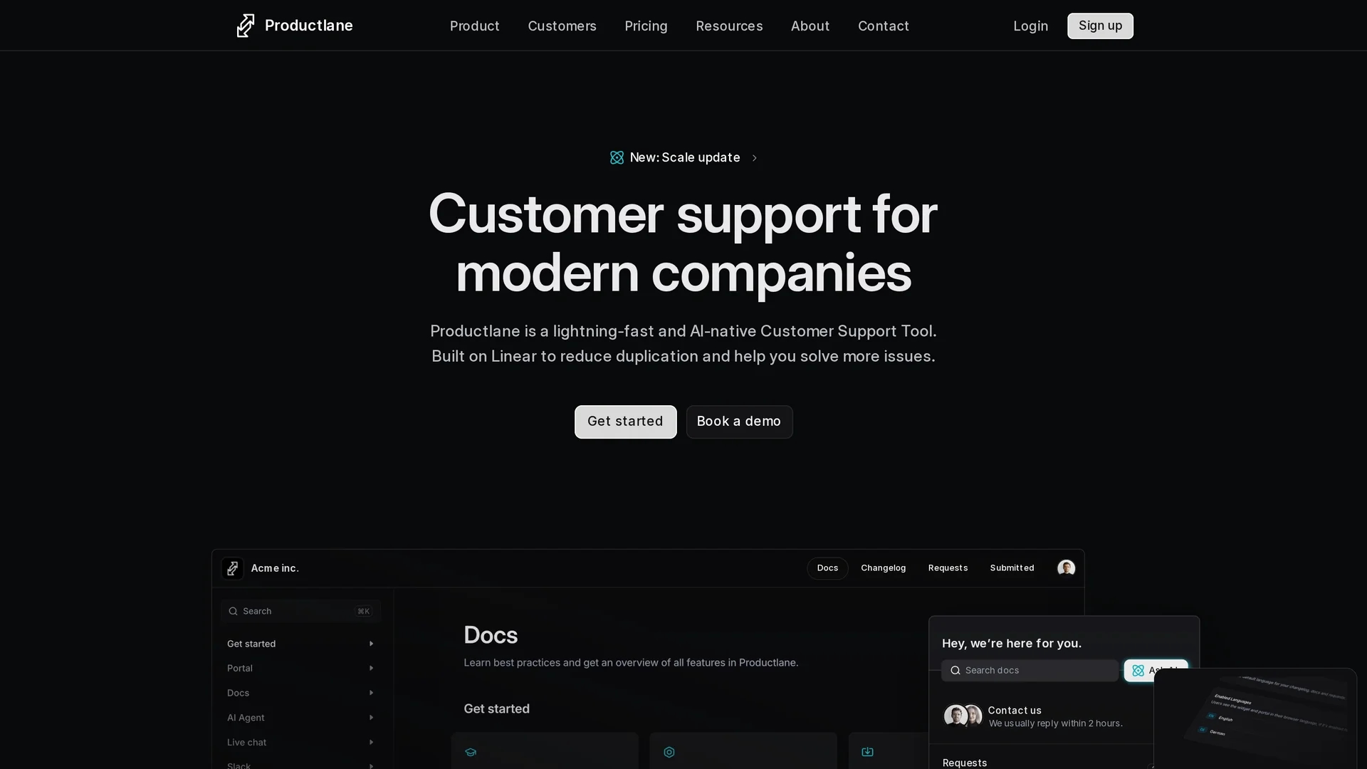 productlane homepage