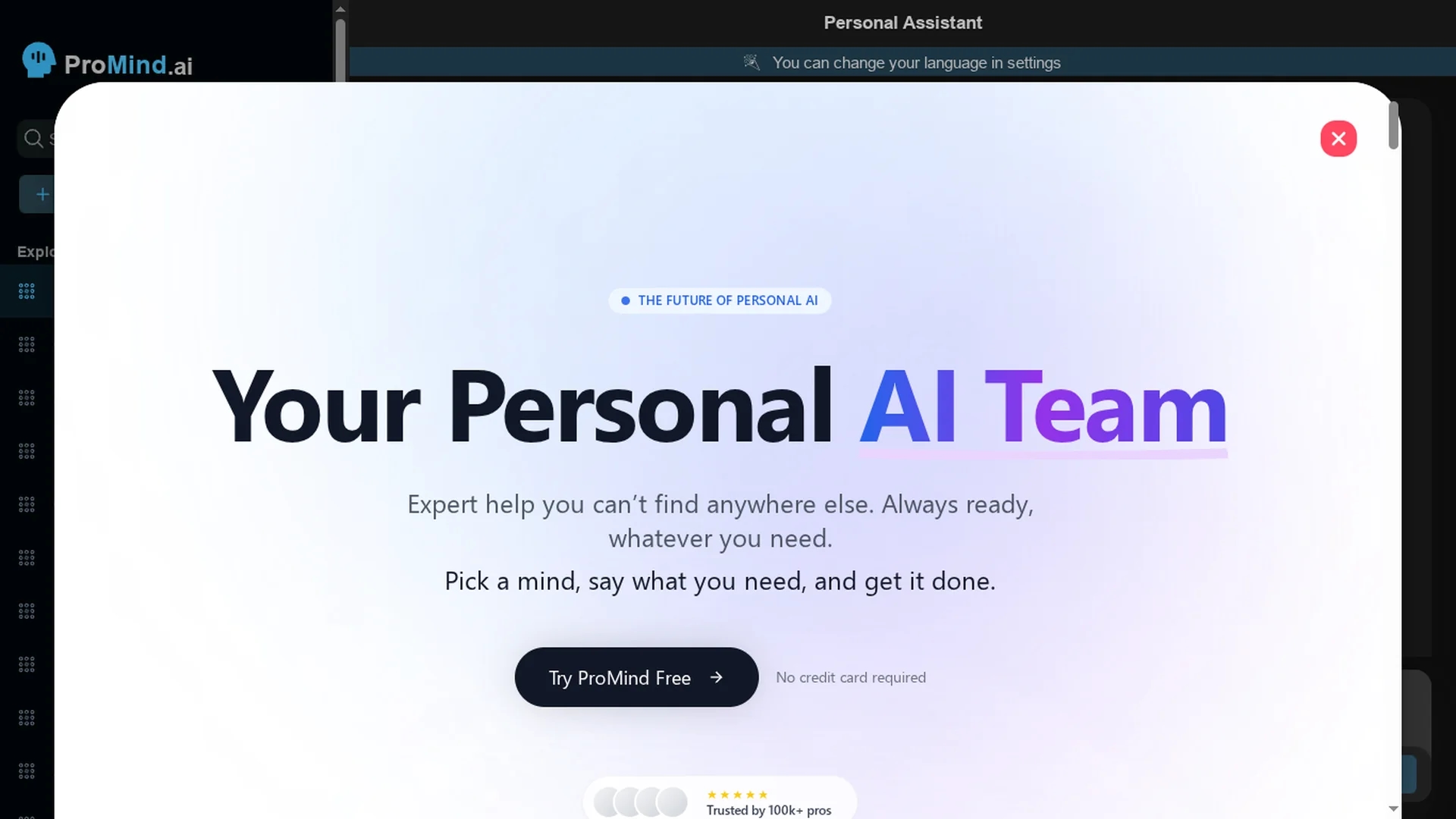promind-ai homepage