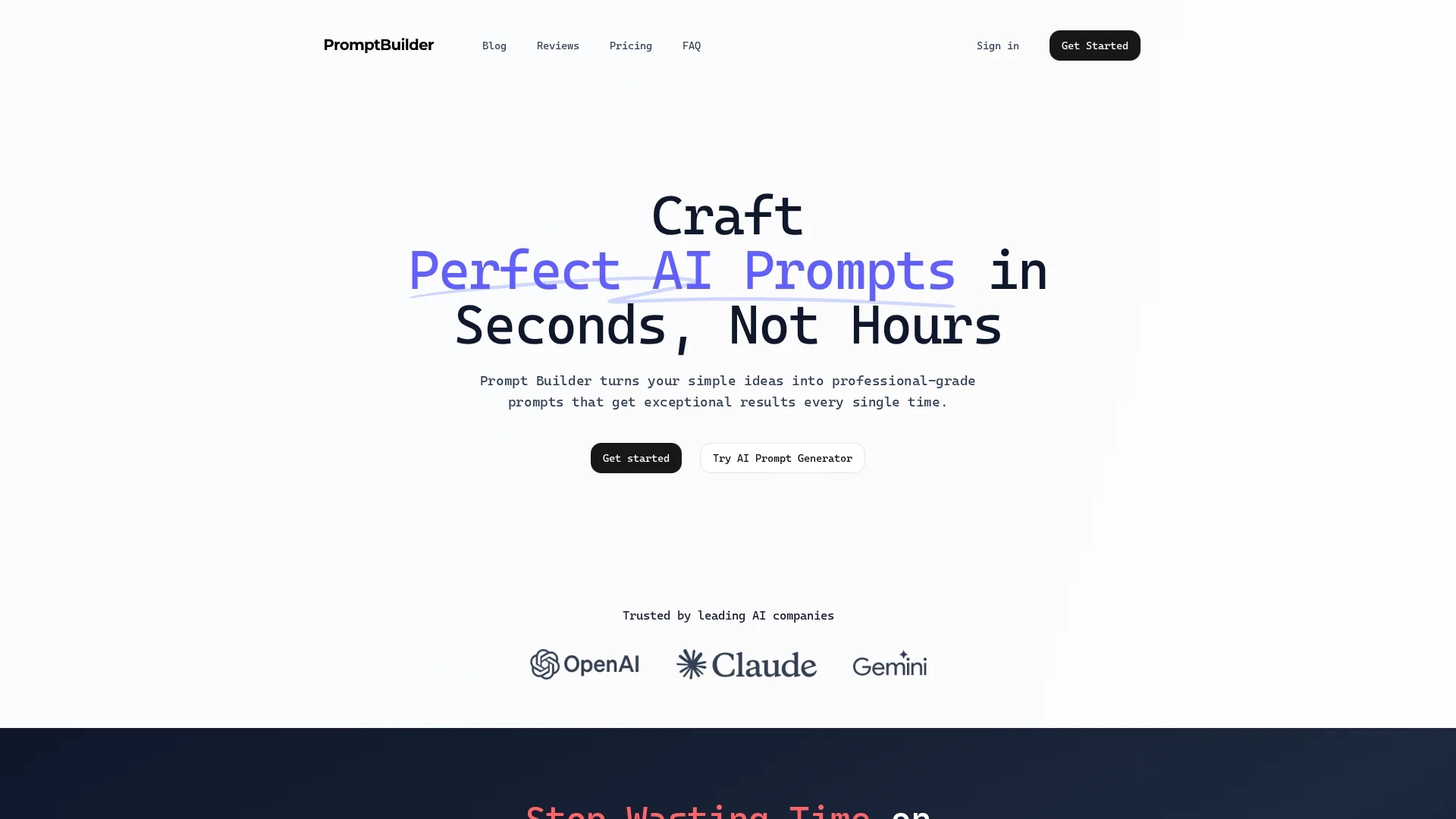 prompt-builder homepage
