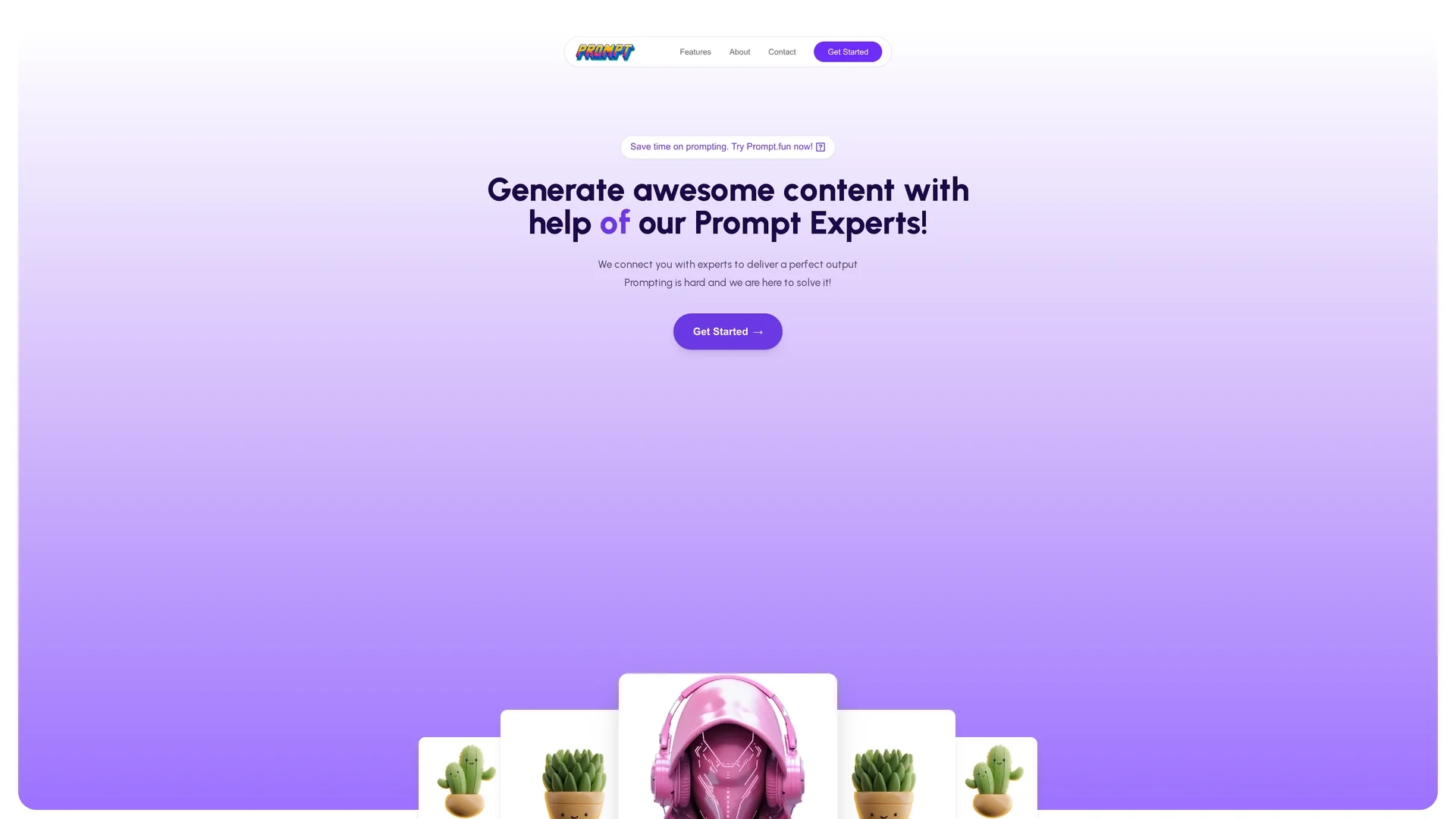 prompt-fun homepage