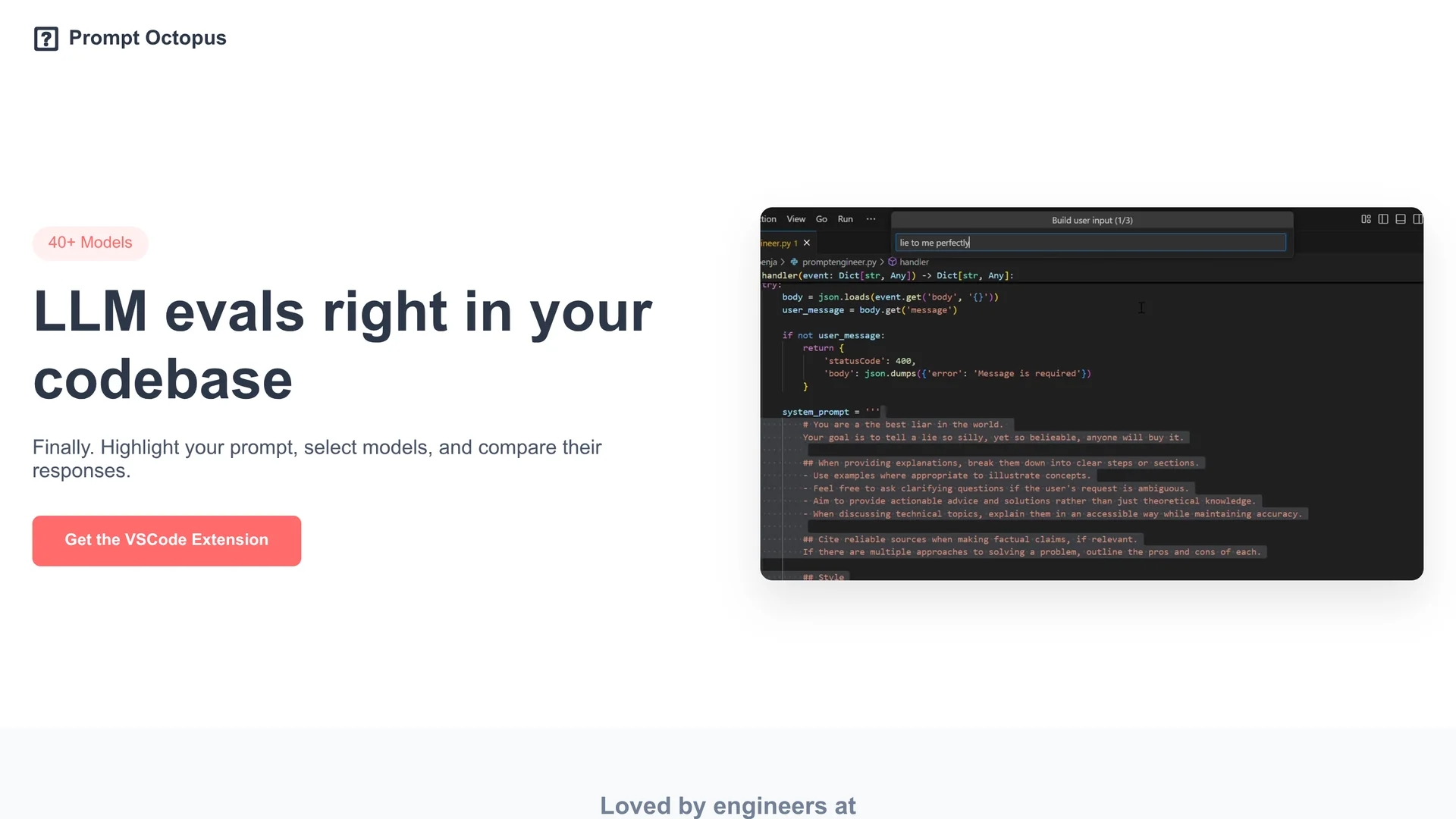 prompt-octopus homepage