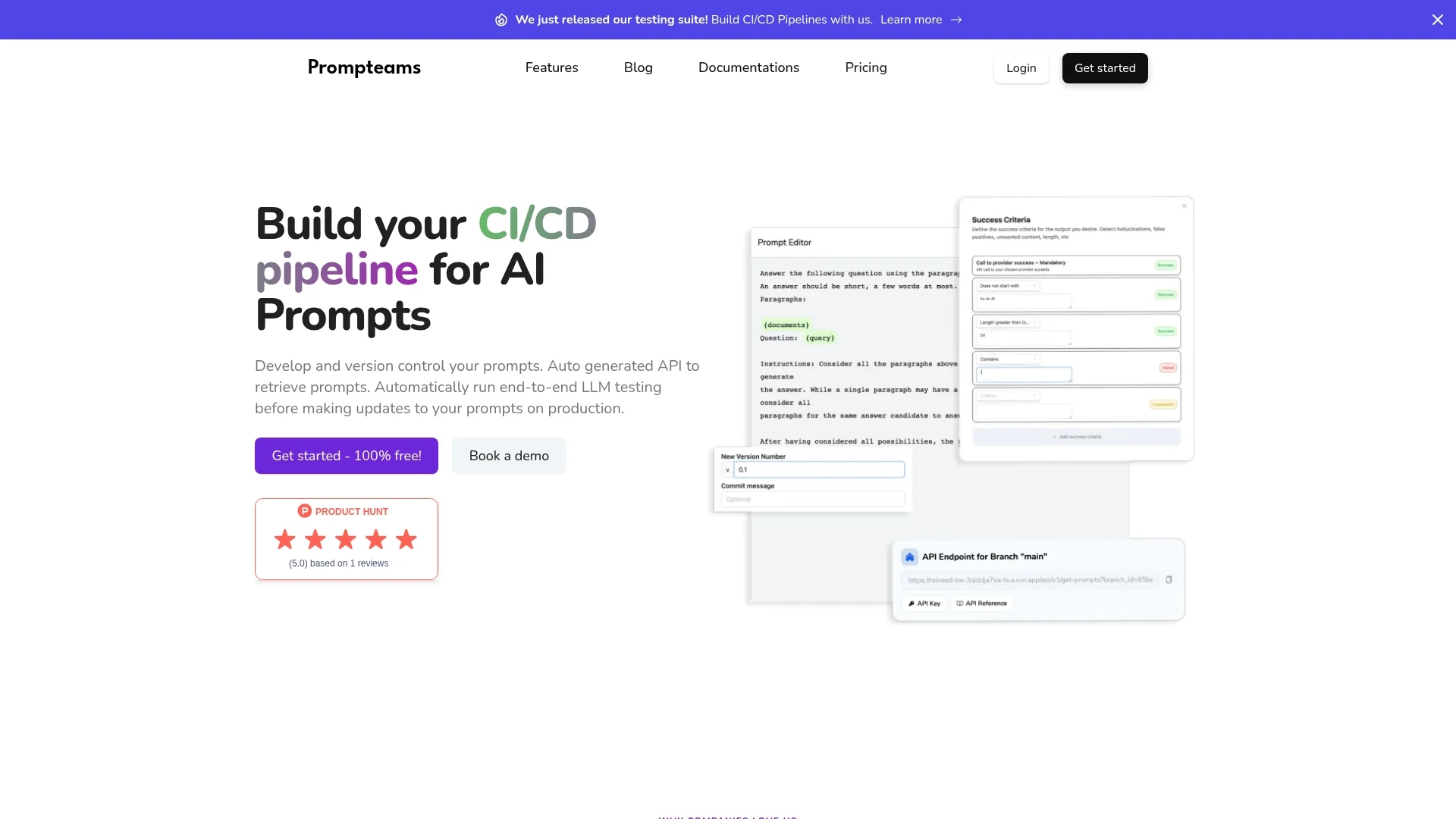 prompteams homepage