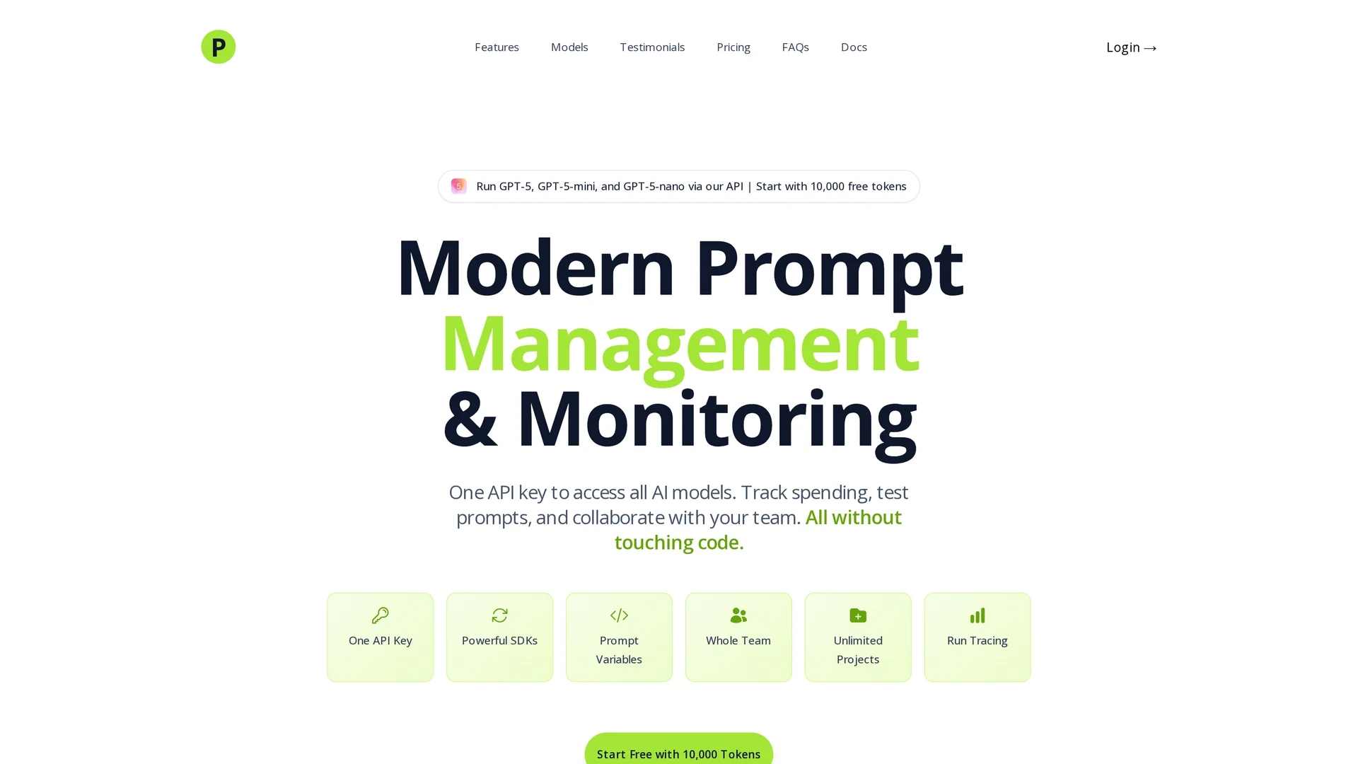 promptground homepage