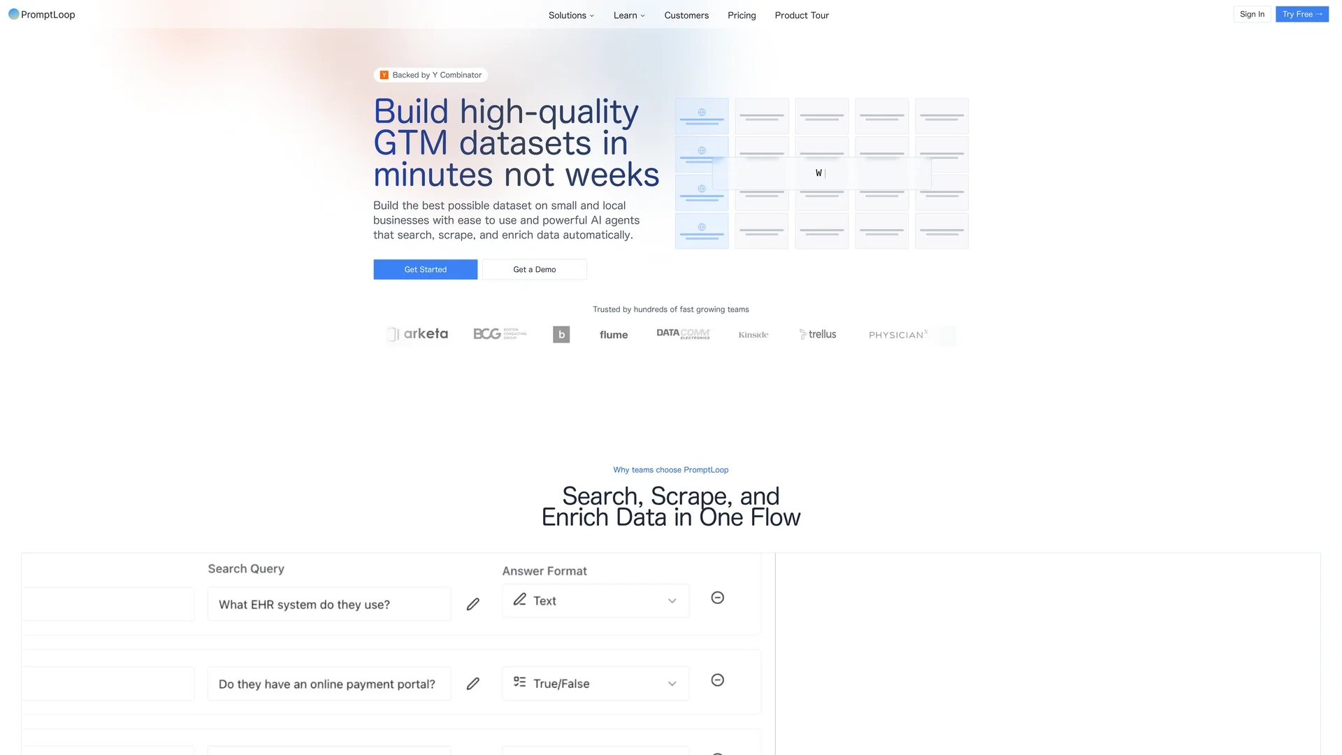 promptloop homepage